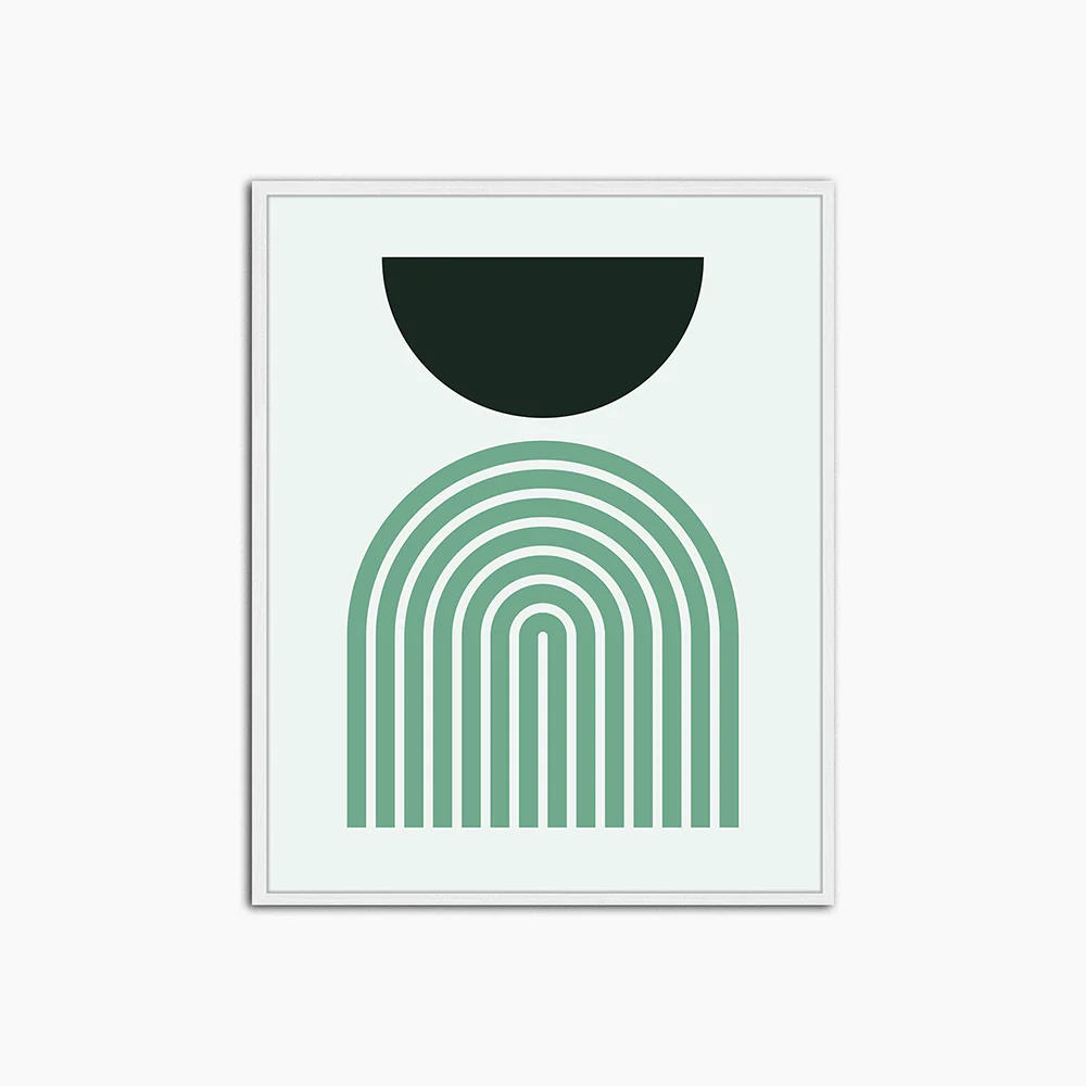 Abstract Art in Mint - Print Muurdecoratie