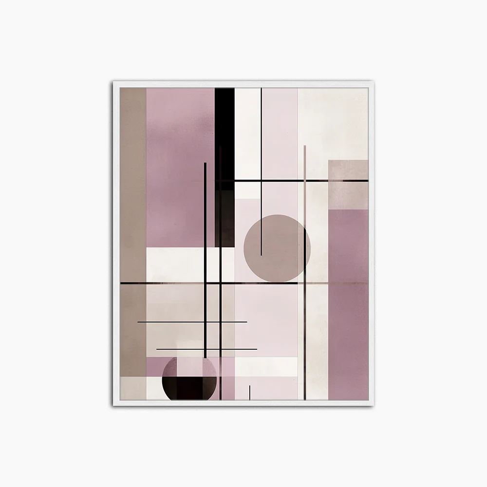 Abstract Colorful Pink - Print Muurdecoratie