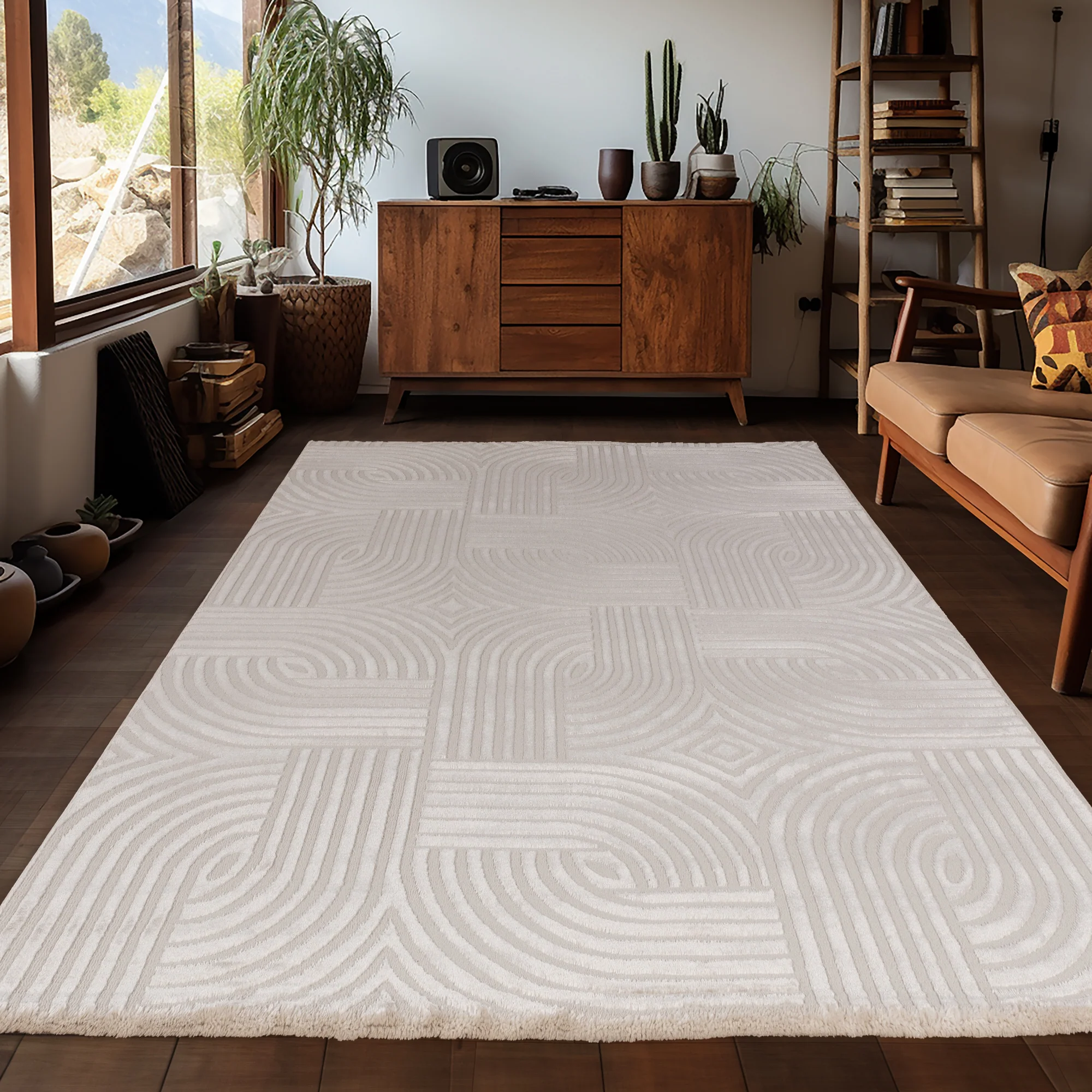 Abstract Vloerkleed - Sara - Beige 12 - Image 2