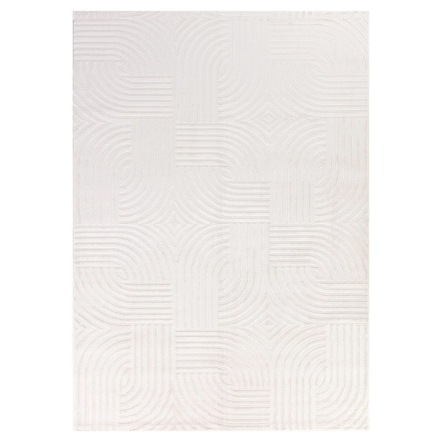 Abstract Vloerkleed - Sara - Creme 12