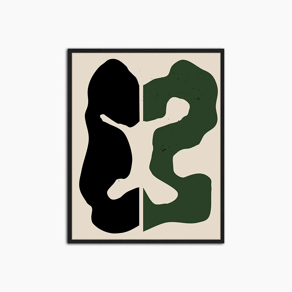 Black & Green - Print Muurdecoratie