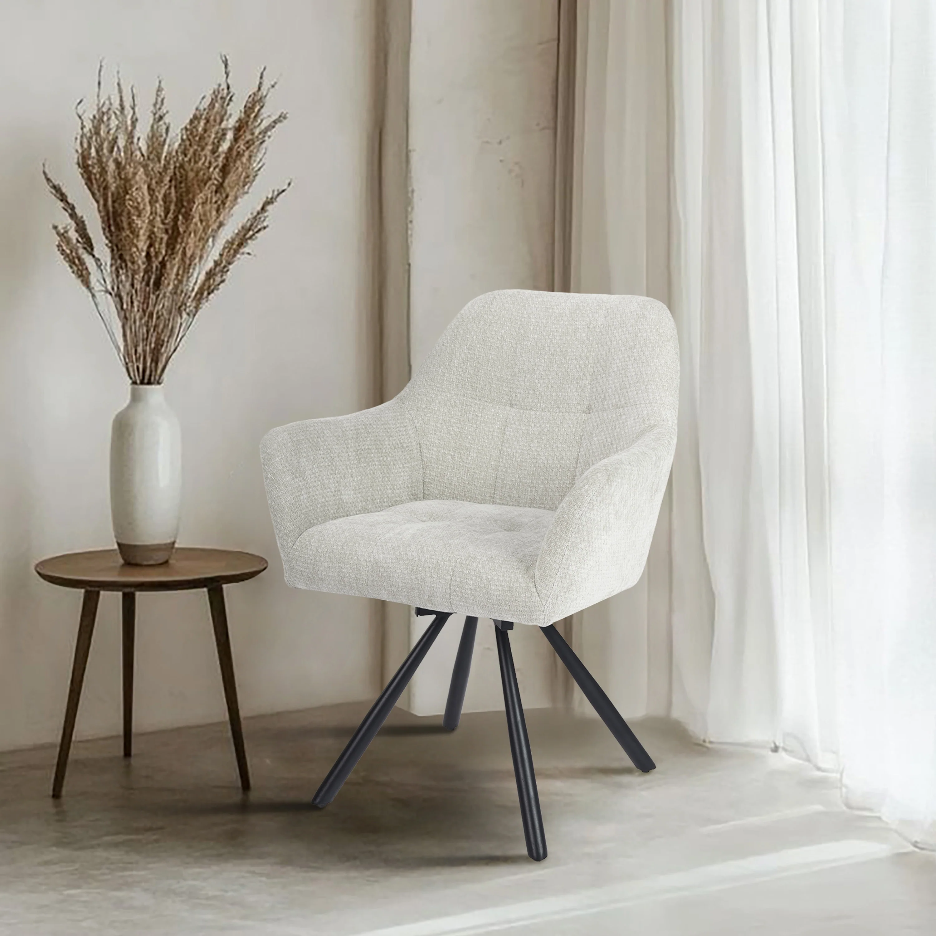 Breeze Draaistoel - Ecru - Chenille - Image 9