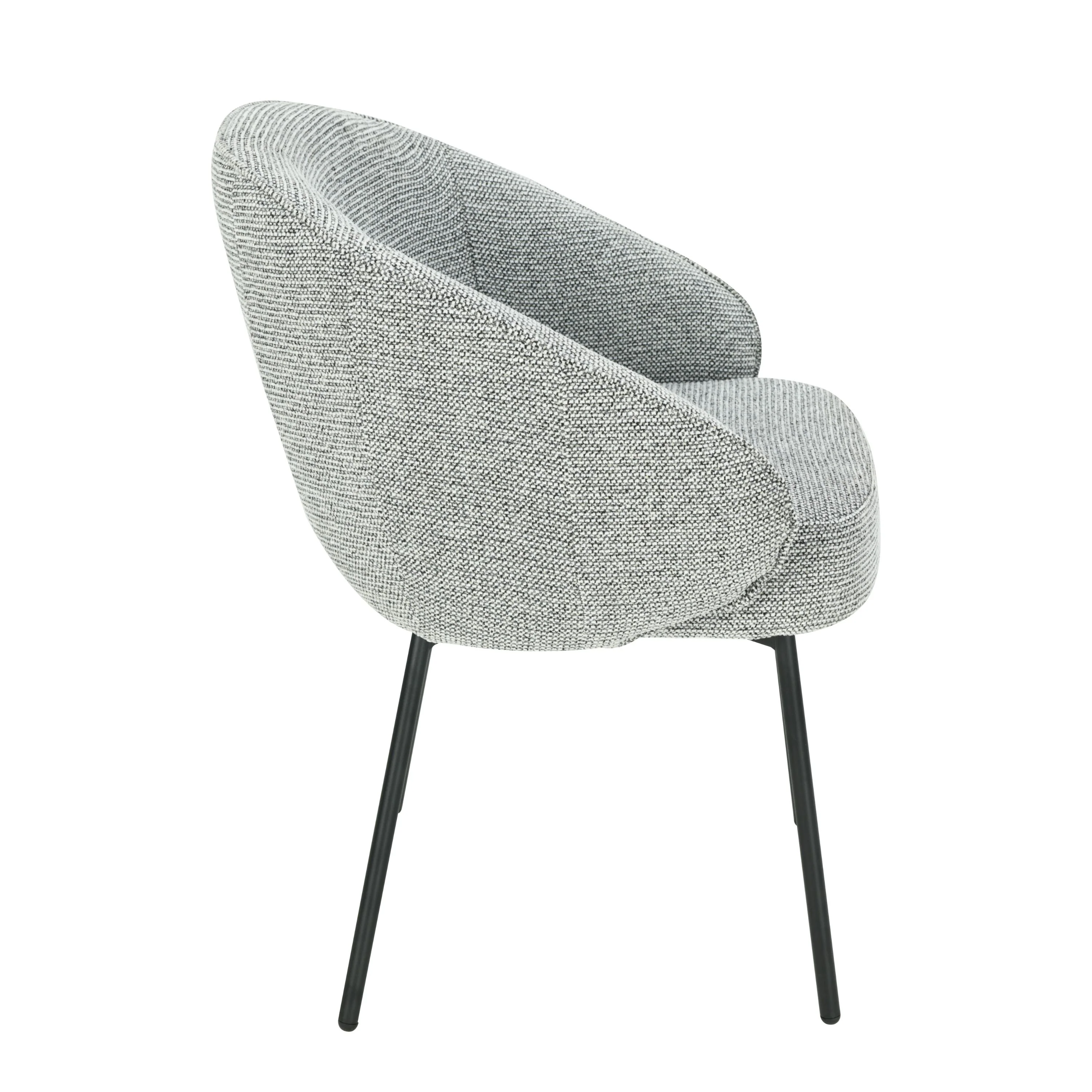 Cleo Eetkamerstoel - Grijs - Chenille - Image 4