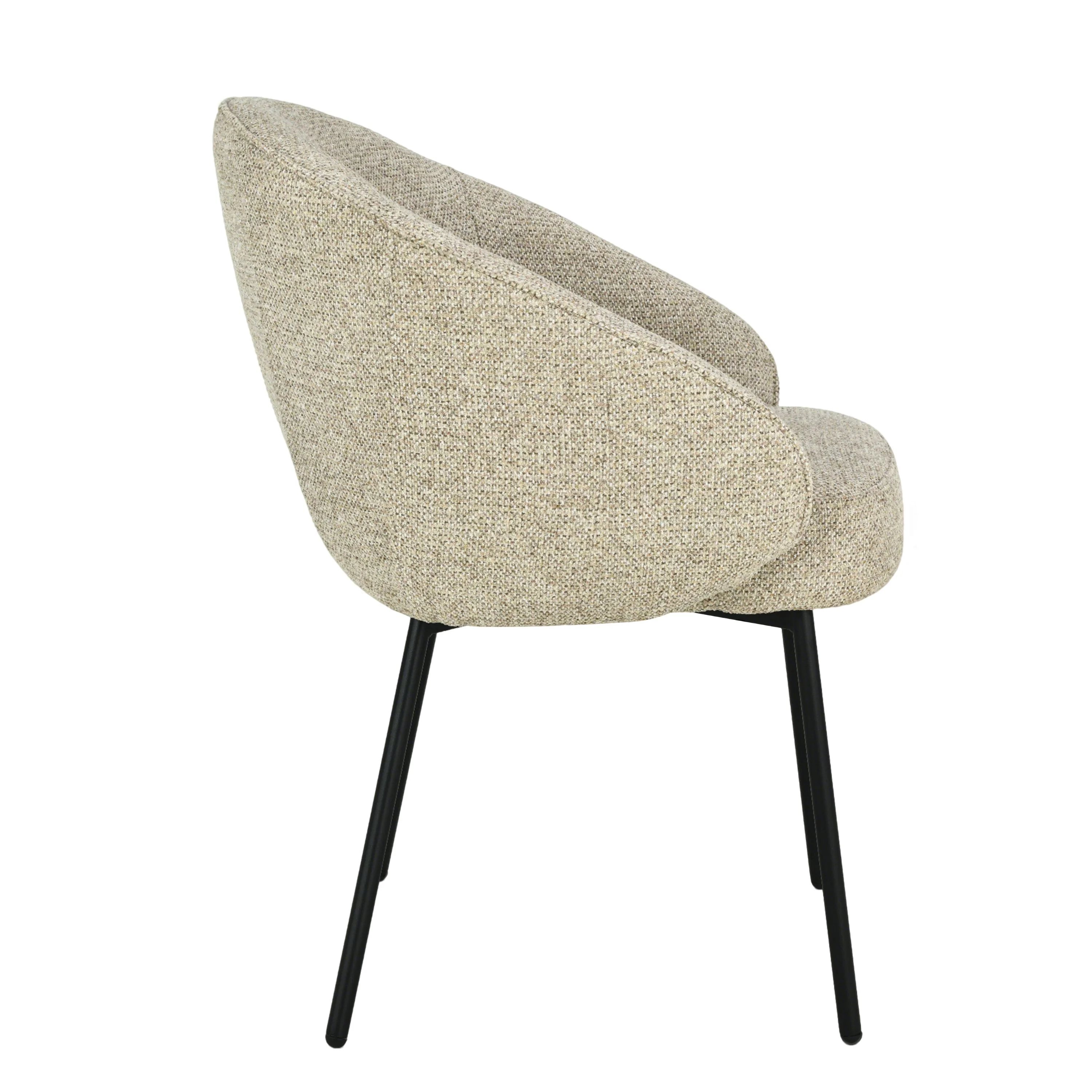 Cleo Eetkamerstoel - Taupe - Zwarte Poten - Image 5