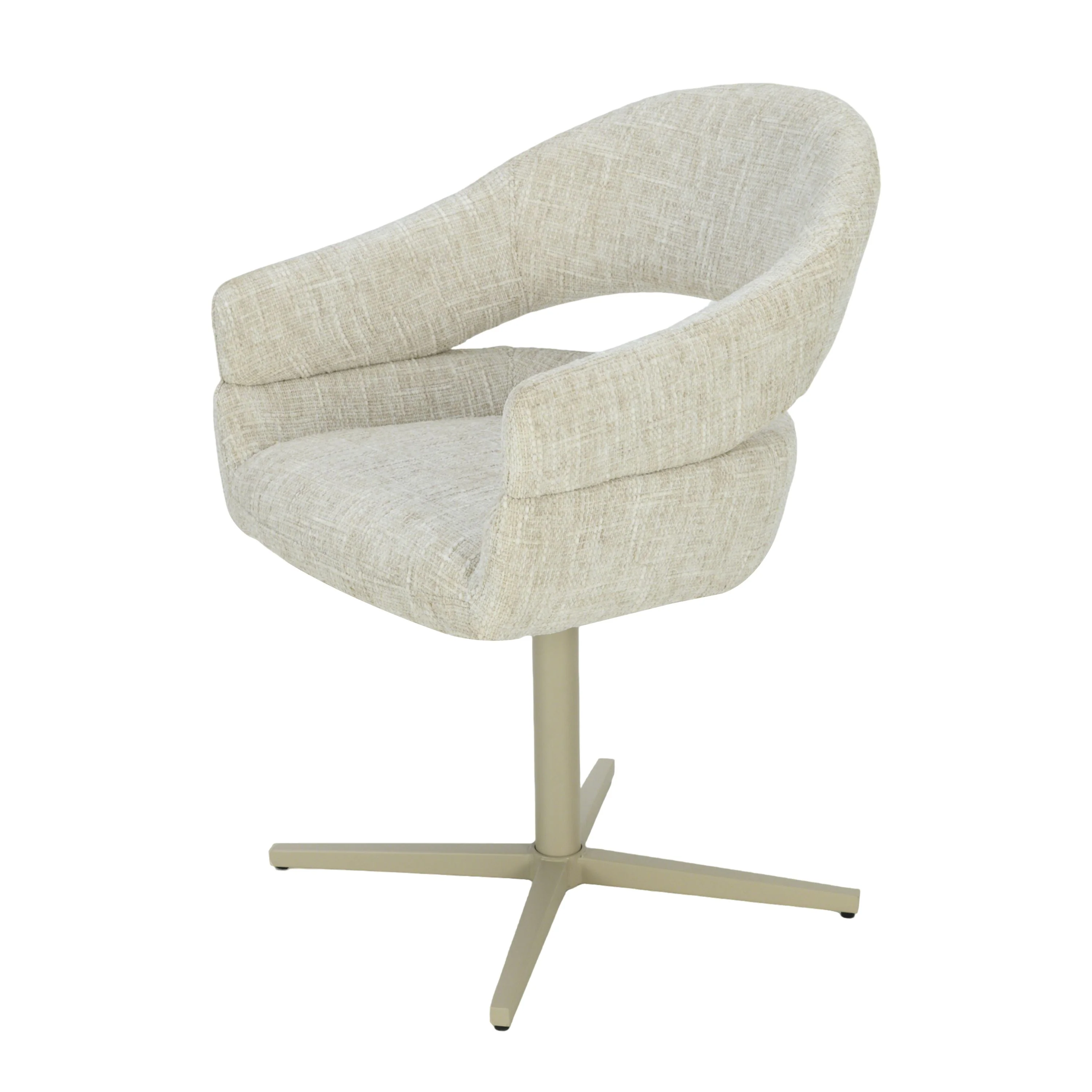 Clover Draaistoel - Beige - Chenille