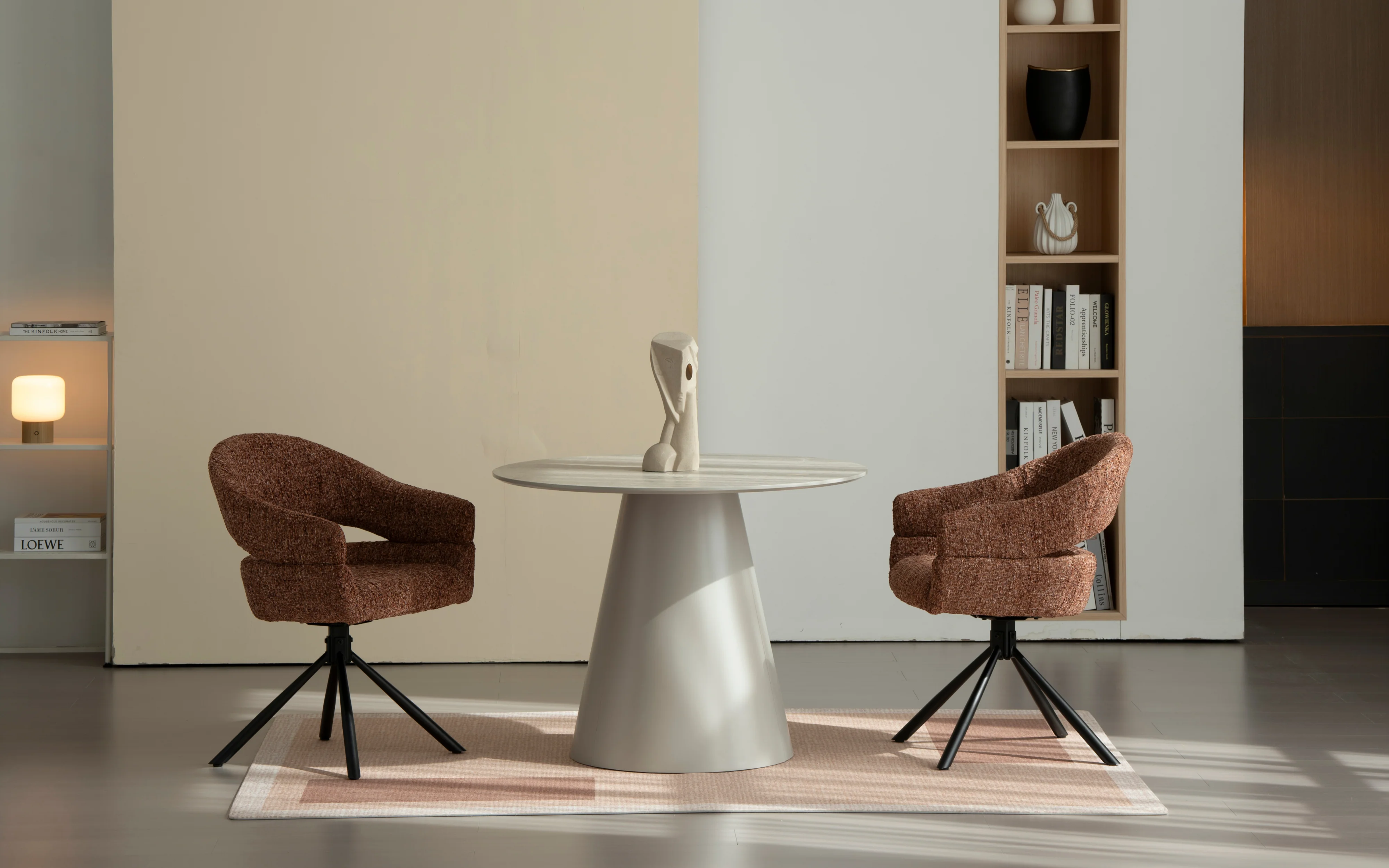 Clover Draaistoel - Brick Rood - Chenille - Image 12