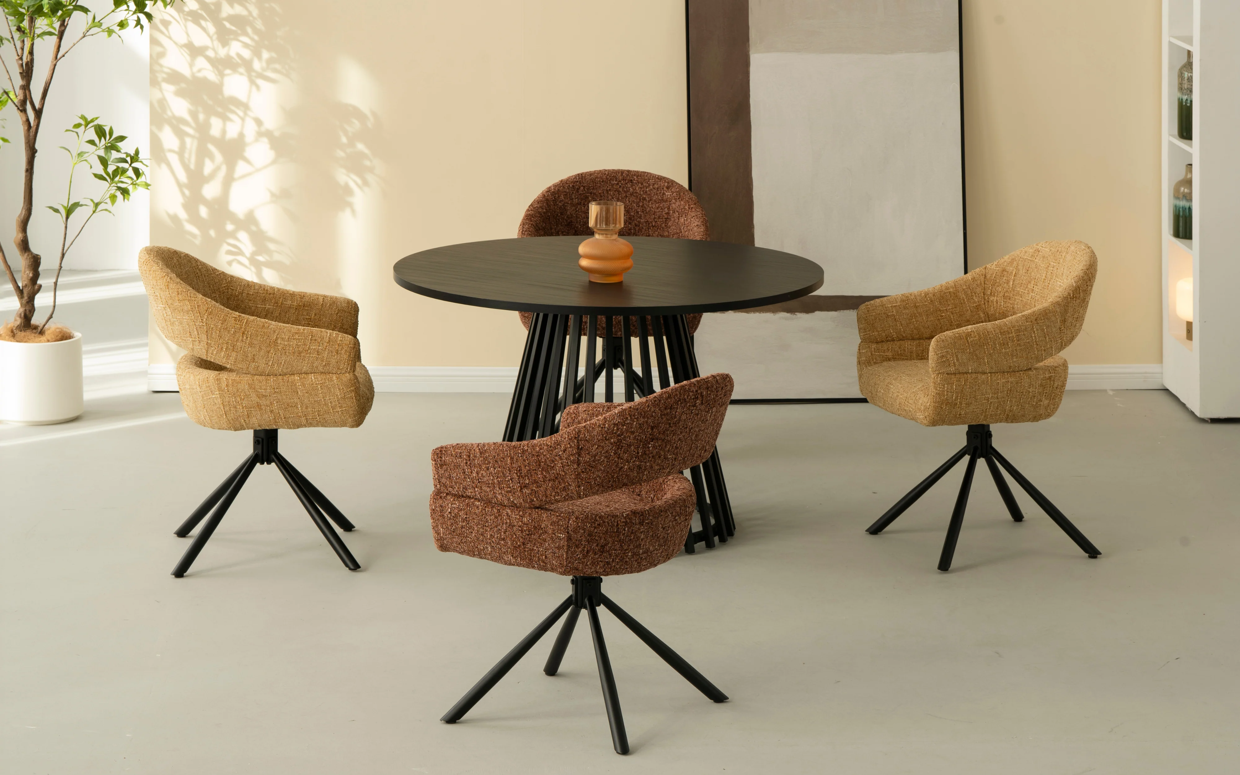 Clover Draaistoel - Brick Rood - Chenille - Image 3