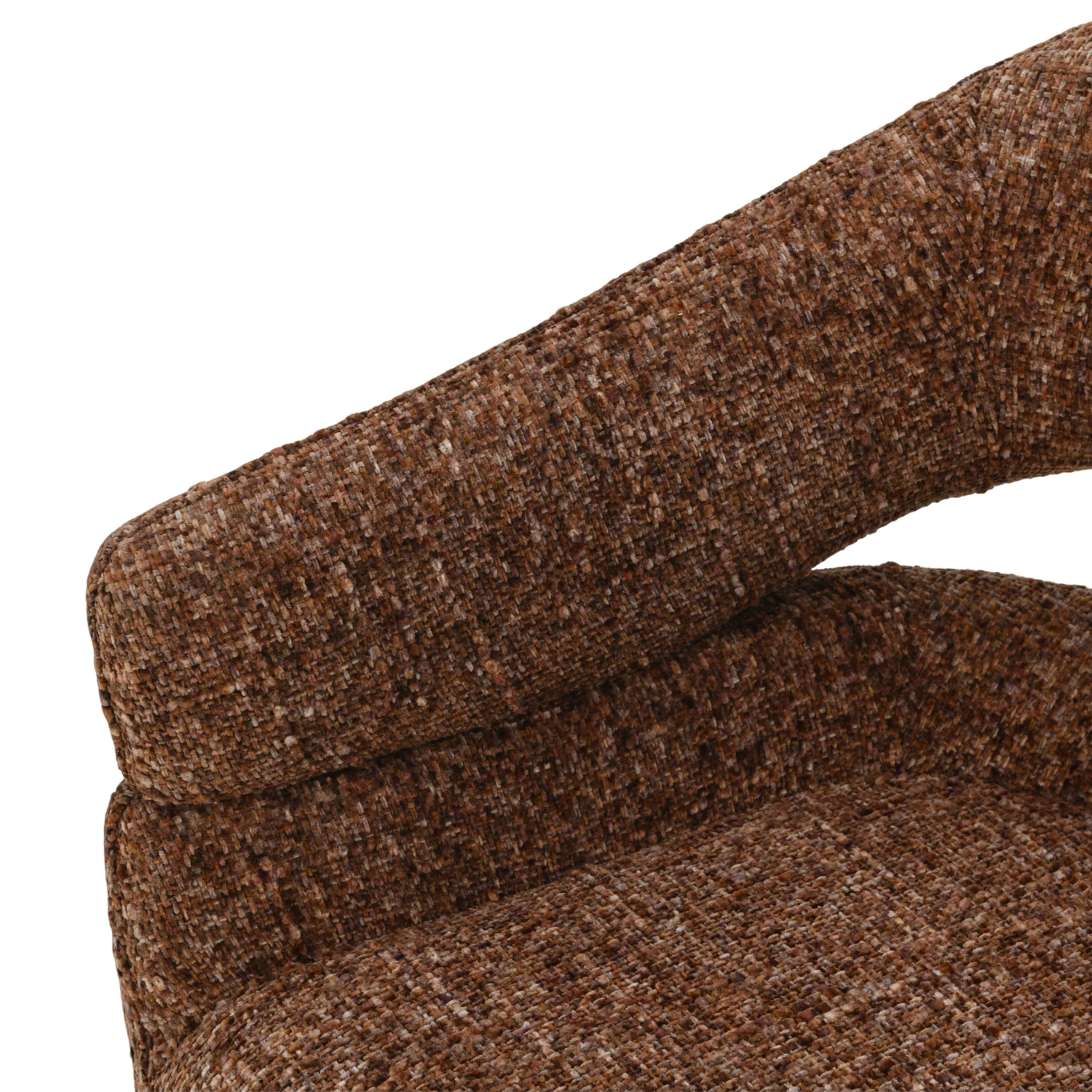 Clover Draaistoel - Brick Rood - Chenille - Image 9