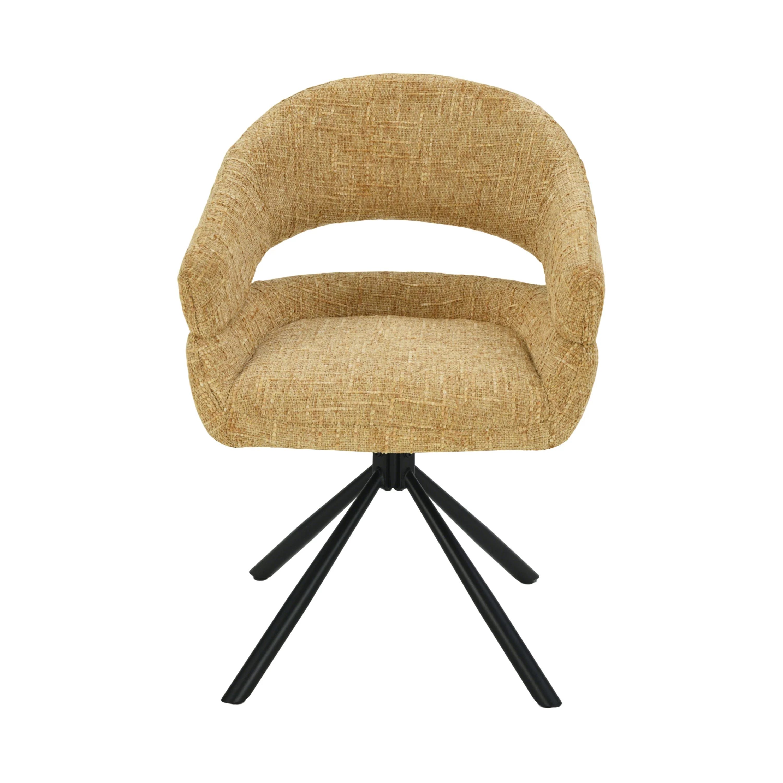 Clover Draaistoel - Geel - Chenille - Image 4