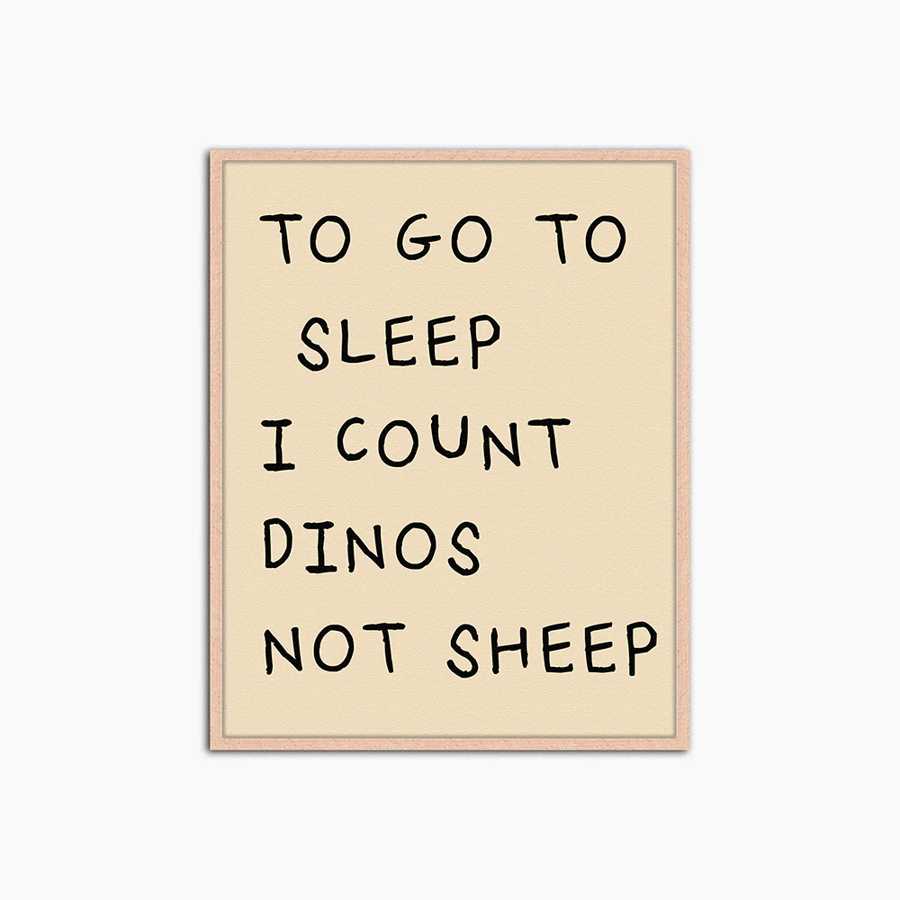 Counting Dinos - Print Muurdecoratie