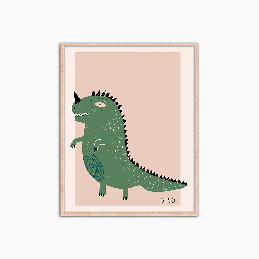 Dino - Print Muurdecoratie