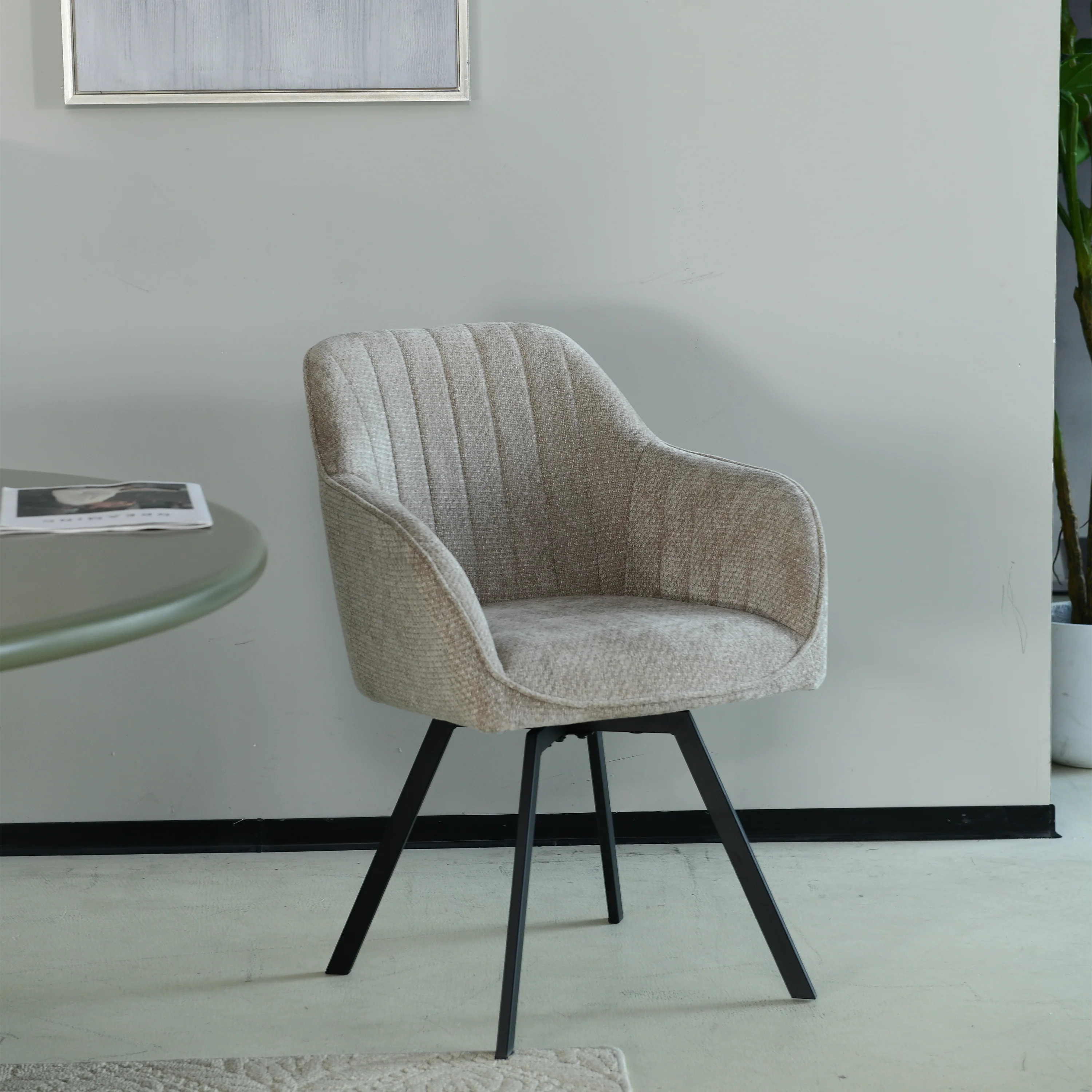 Ember Draaistoel - Beige - Chenille - Image 2