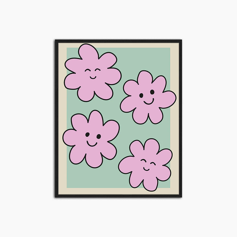 Flowery - Print Muurdecoratie