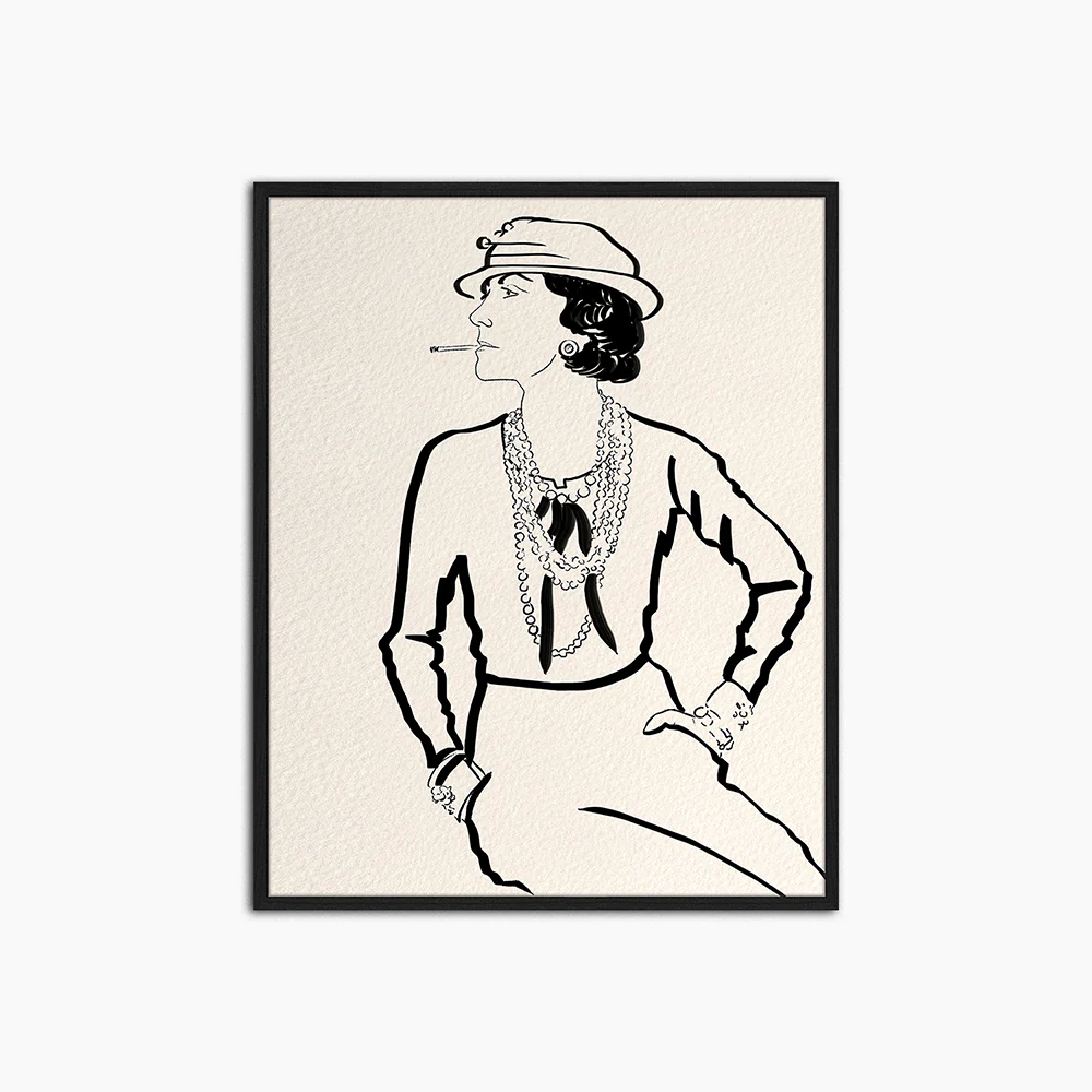 Gabrielle Bonheur Coco Chanel - Print Muurdecoratie