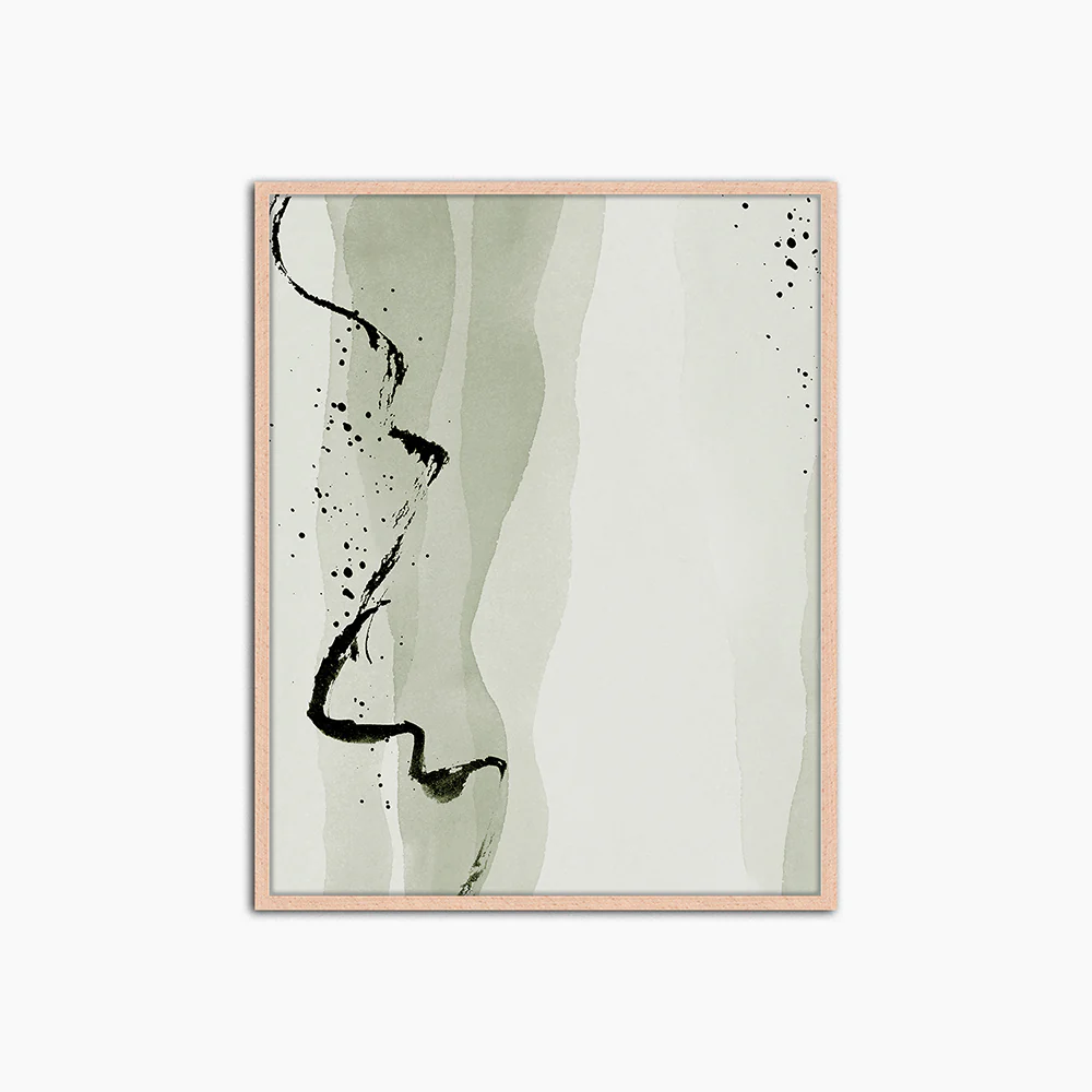 Green Abstract Art - Print Muurdecoratie