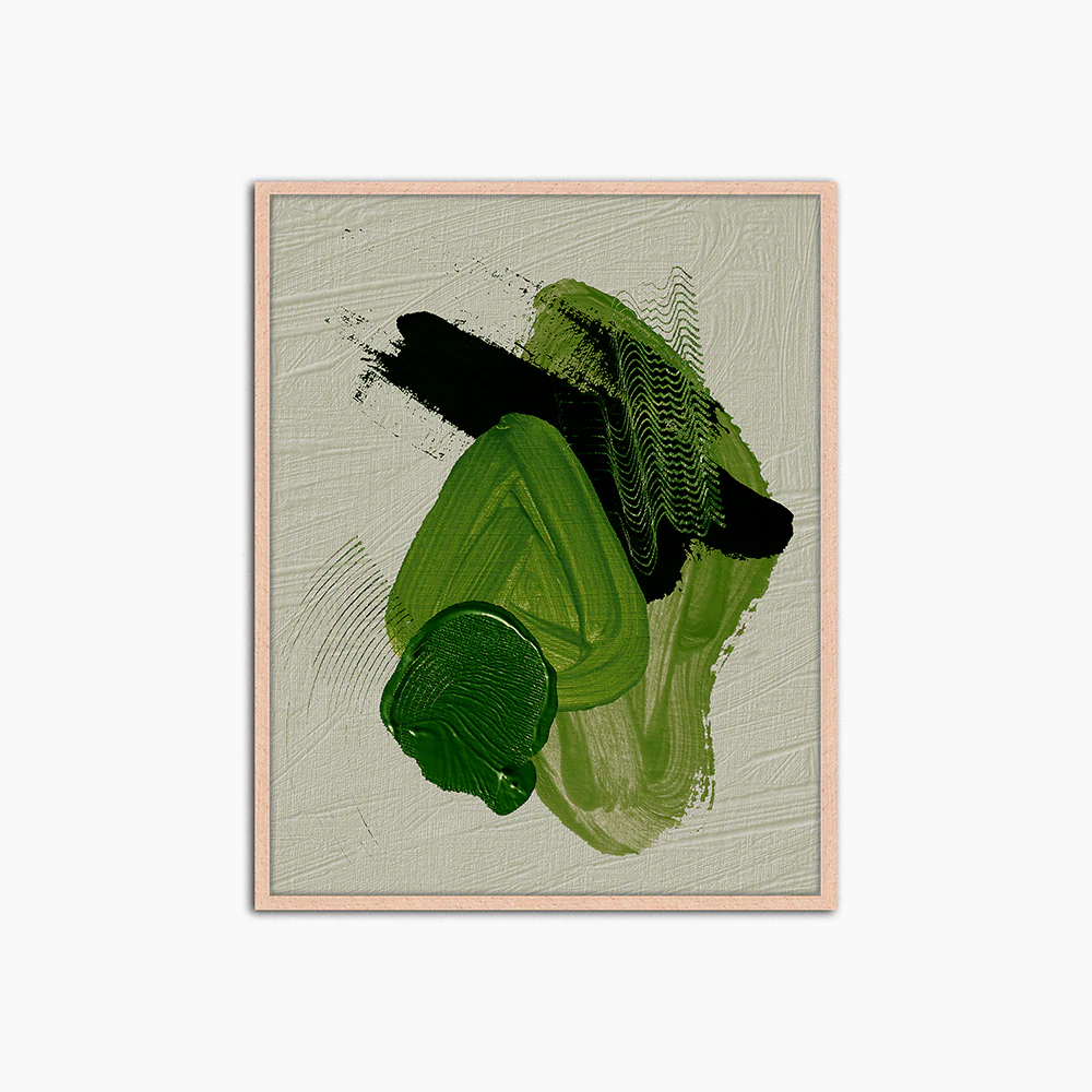 Green Abstract - Print Muurdecoratie