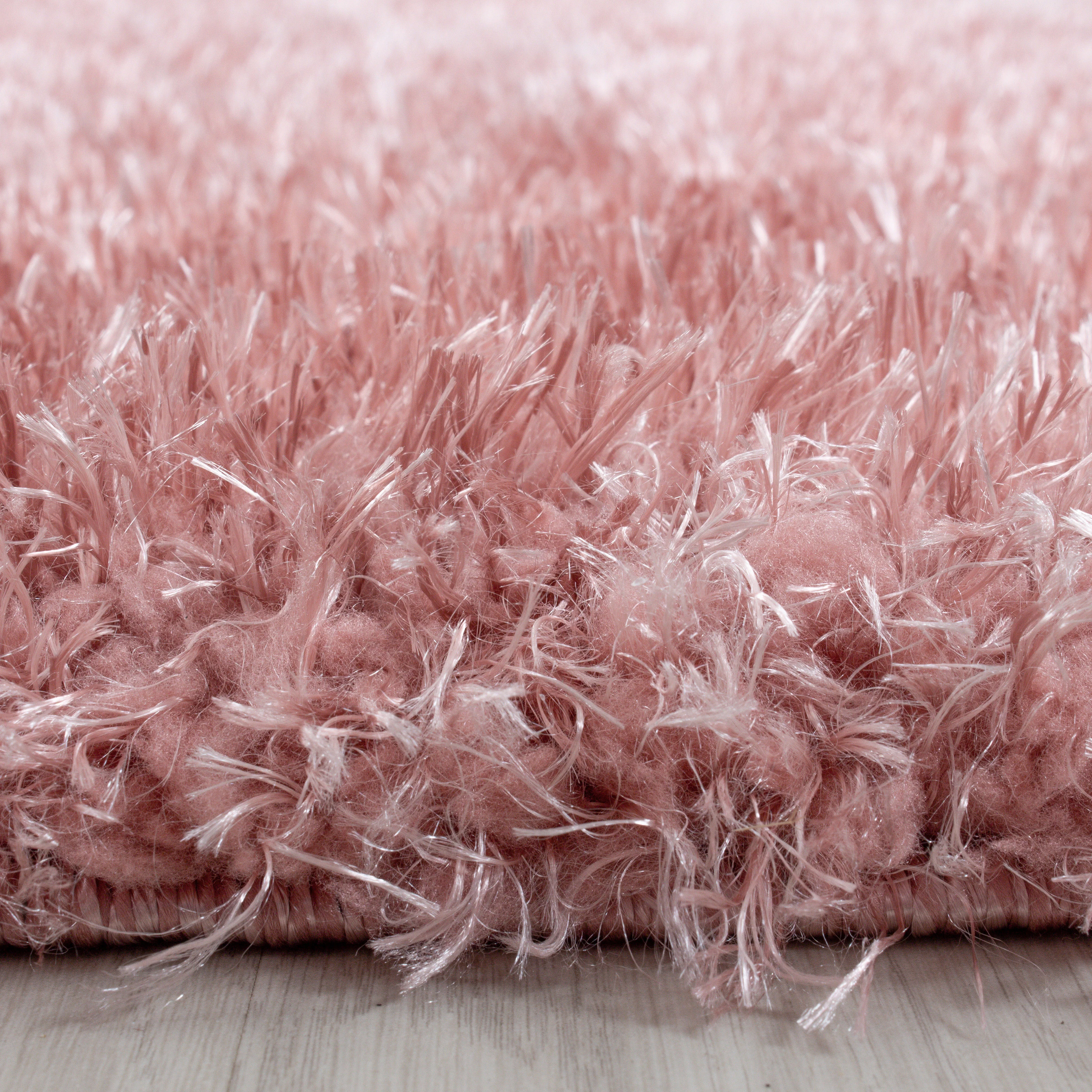 Hoogpolig Vloerkleed Luxe - Plain - Roze - Image 4