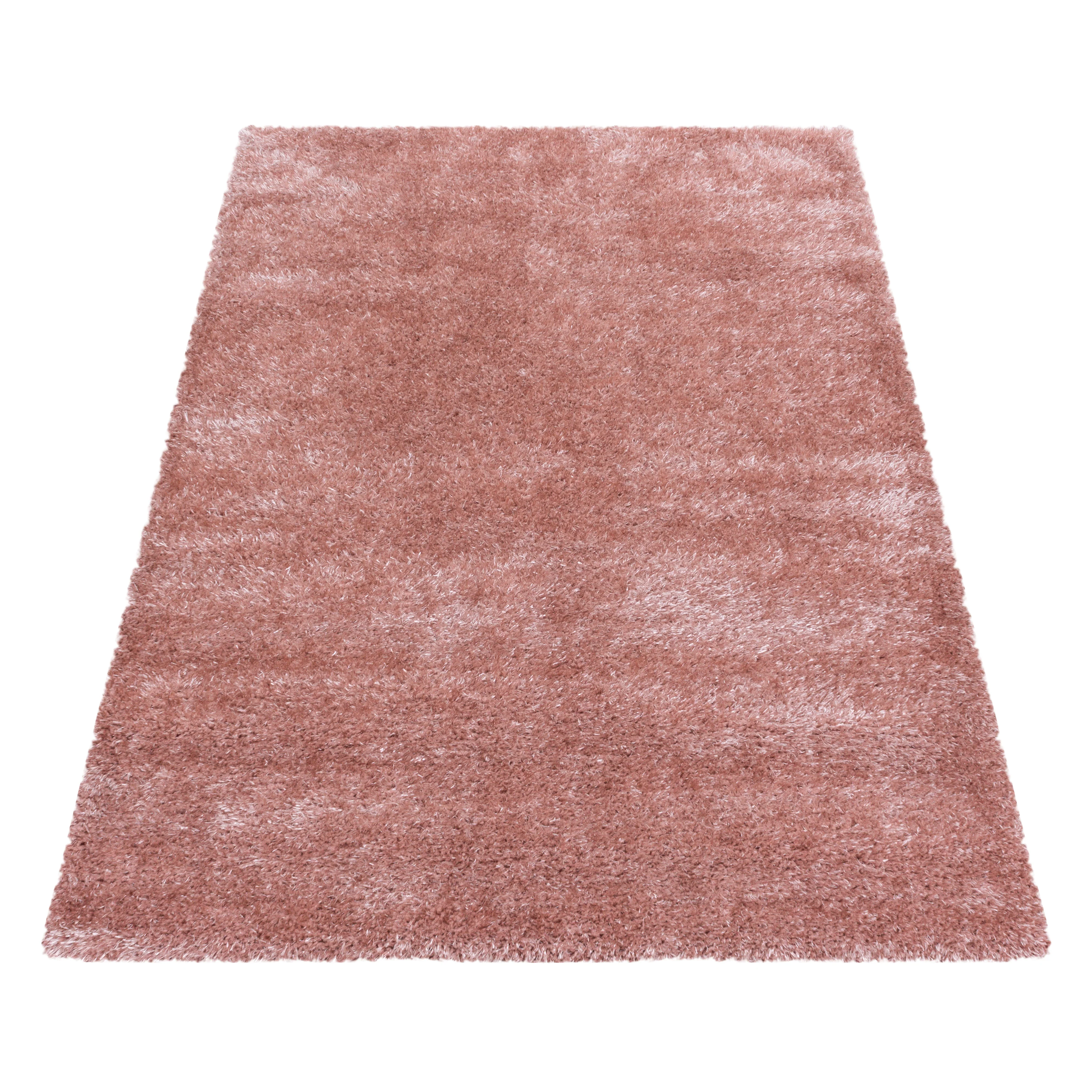 Hoogpolig Vloerkleed Luxe - Plain - Roze - Image 8