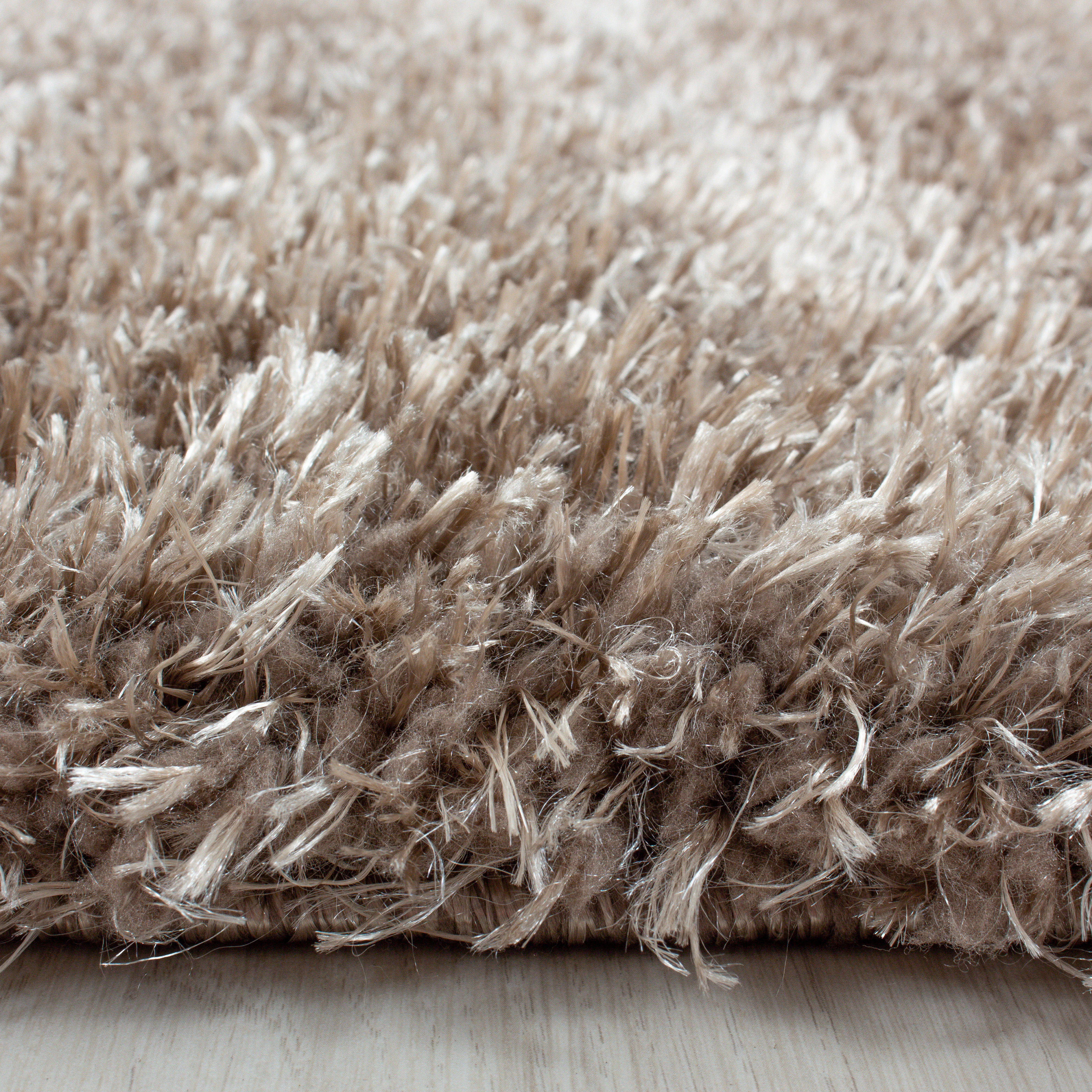 Hoogpolig Vloerkleed Luxe - Plain - Taupe - Image 3