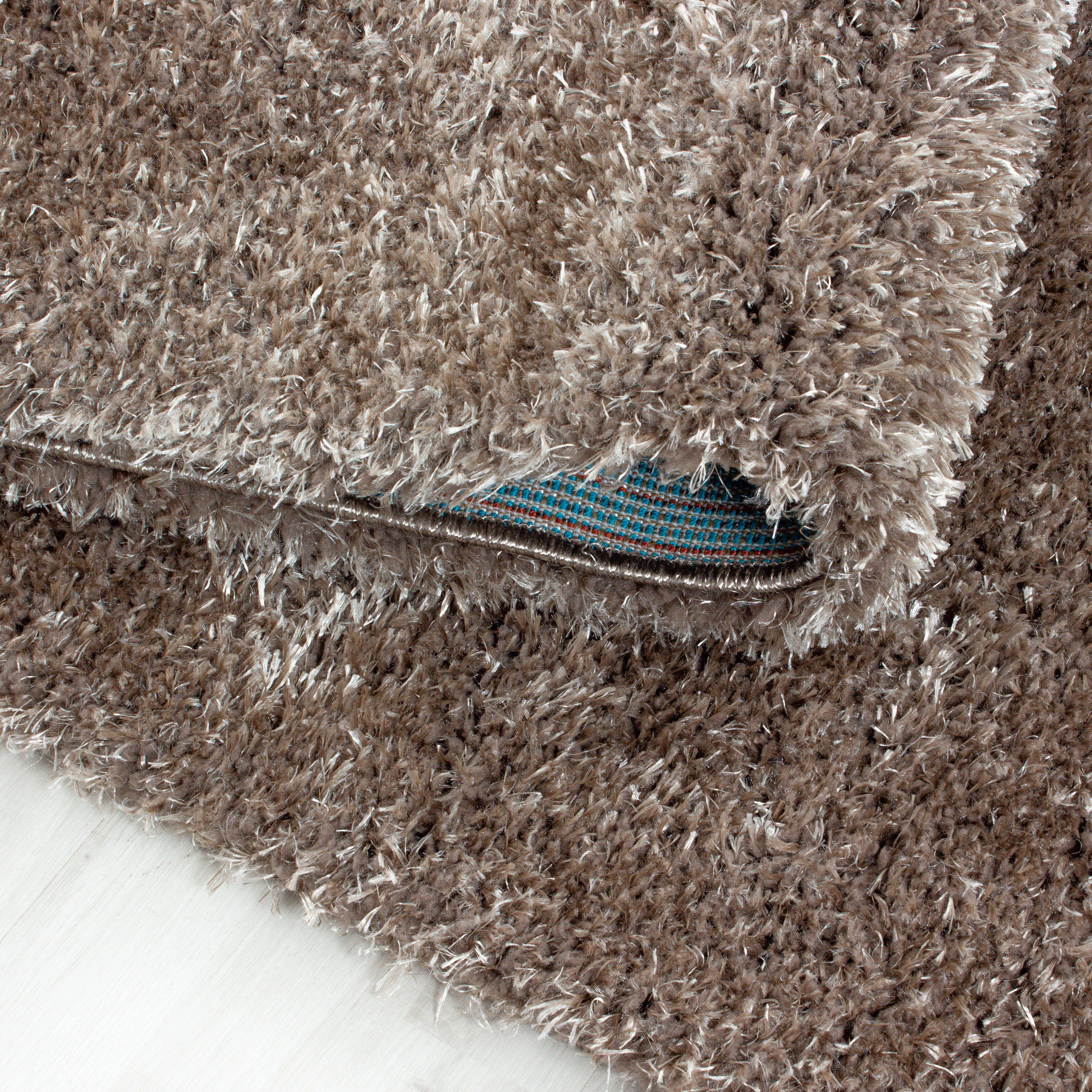 Hoogpolig Vloerkleed Luxe - Plain - Taupe - Image 4