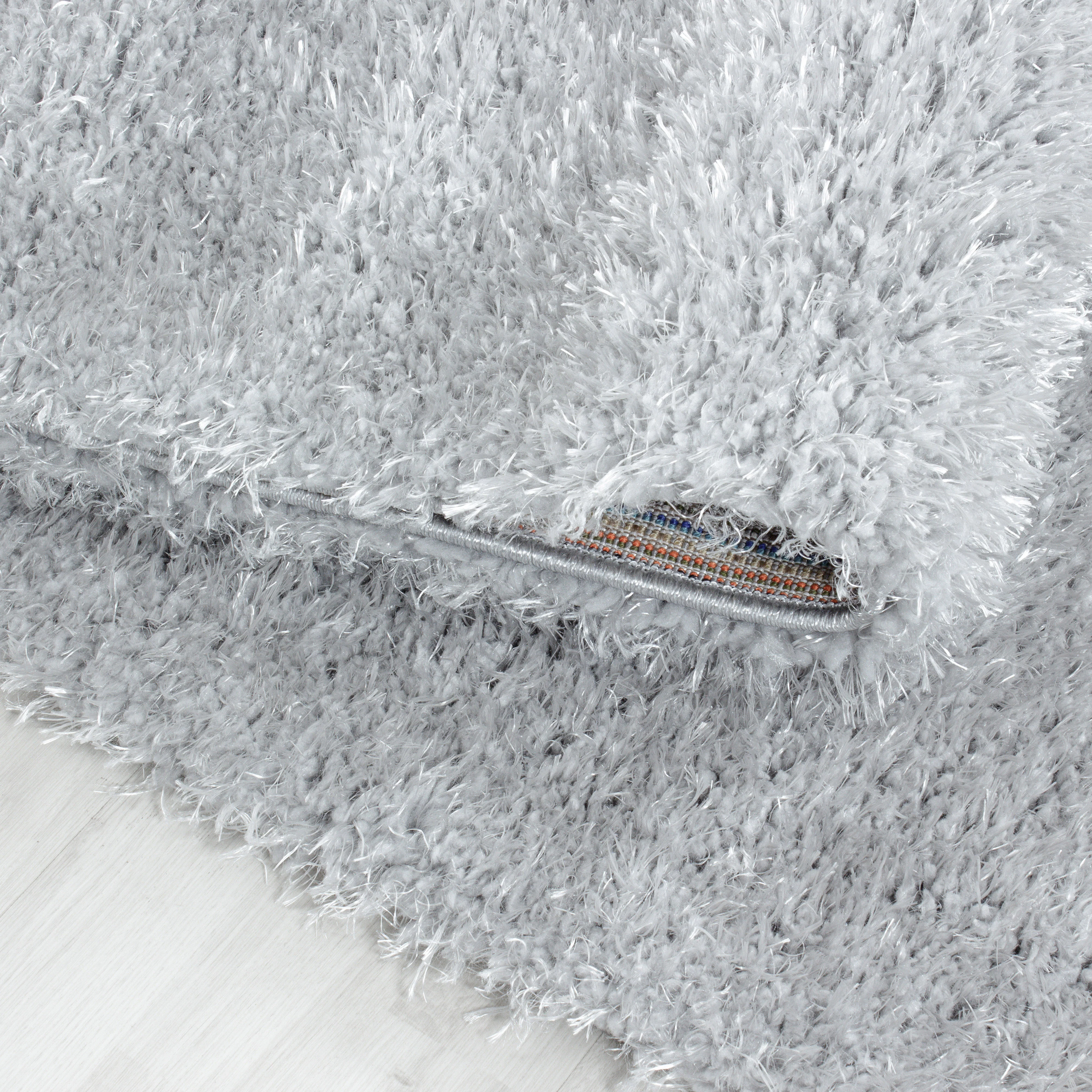 Hoogpolig Vloerkleed Luxe - Plain - Zilver - Image 4