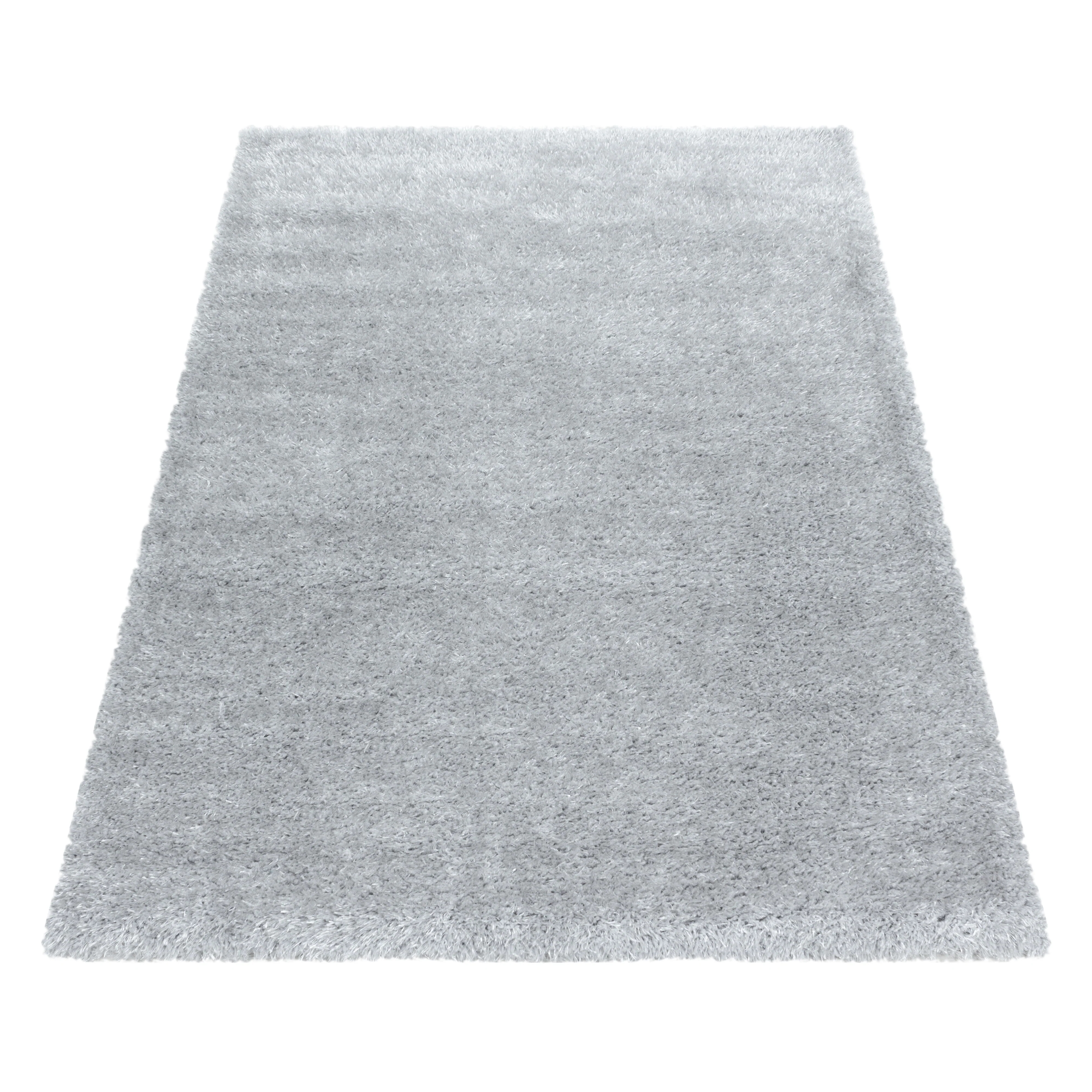 Hoogpolig Vloerkleed Luxe - Plain - Zilver - Image 6