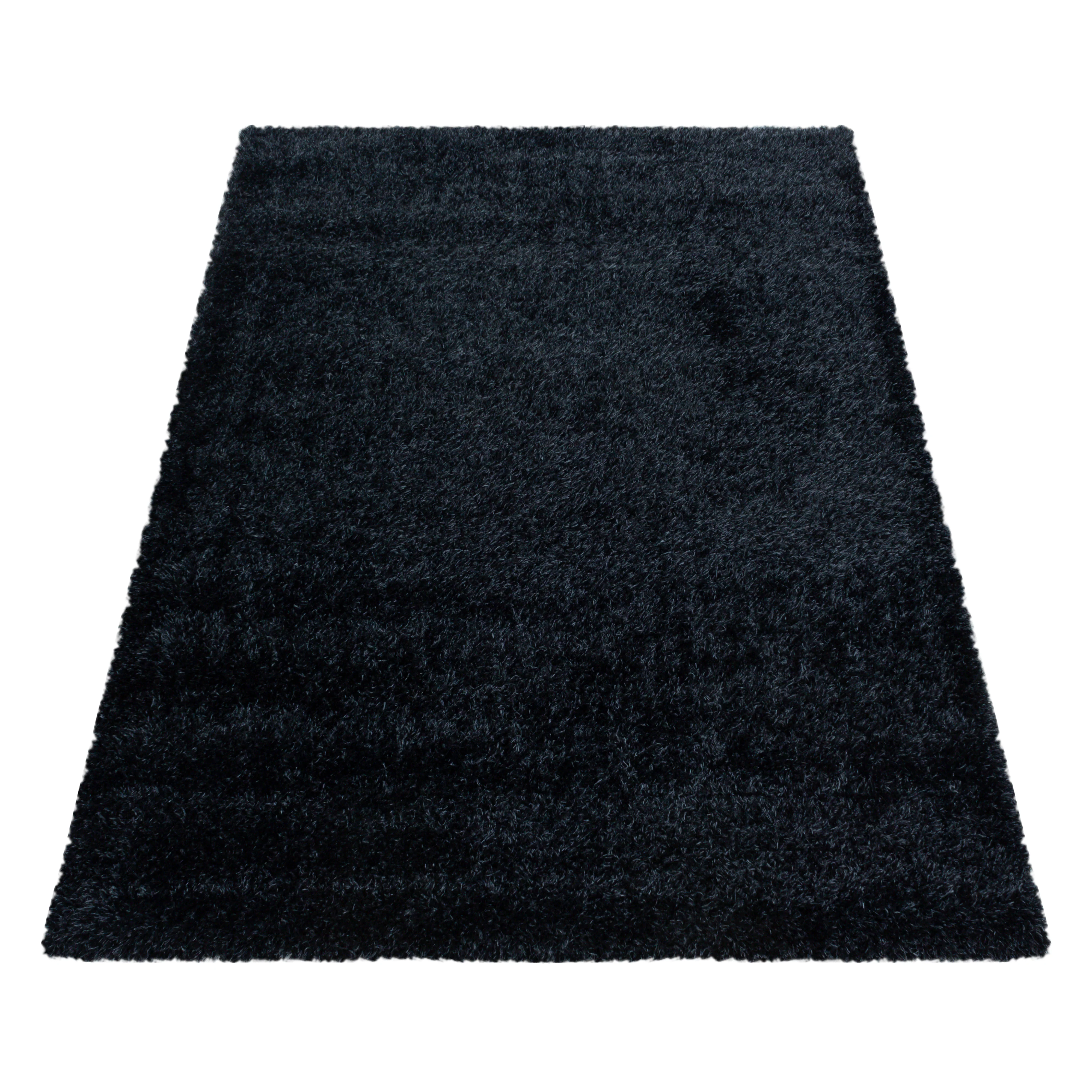 Hoogpolig Vloerkleed Luxe - Plain - Zwart - Image 3