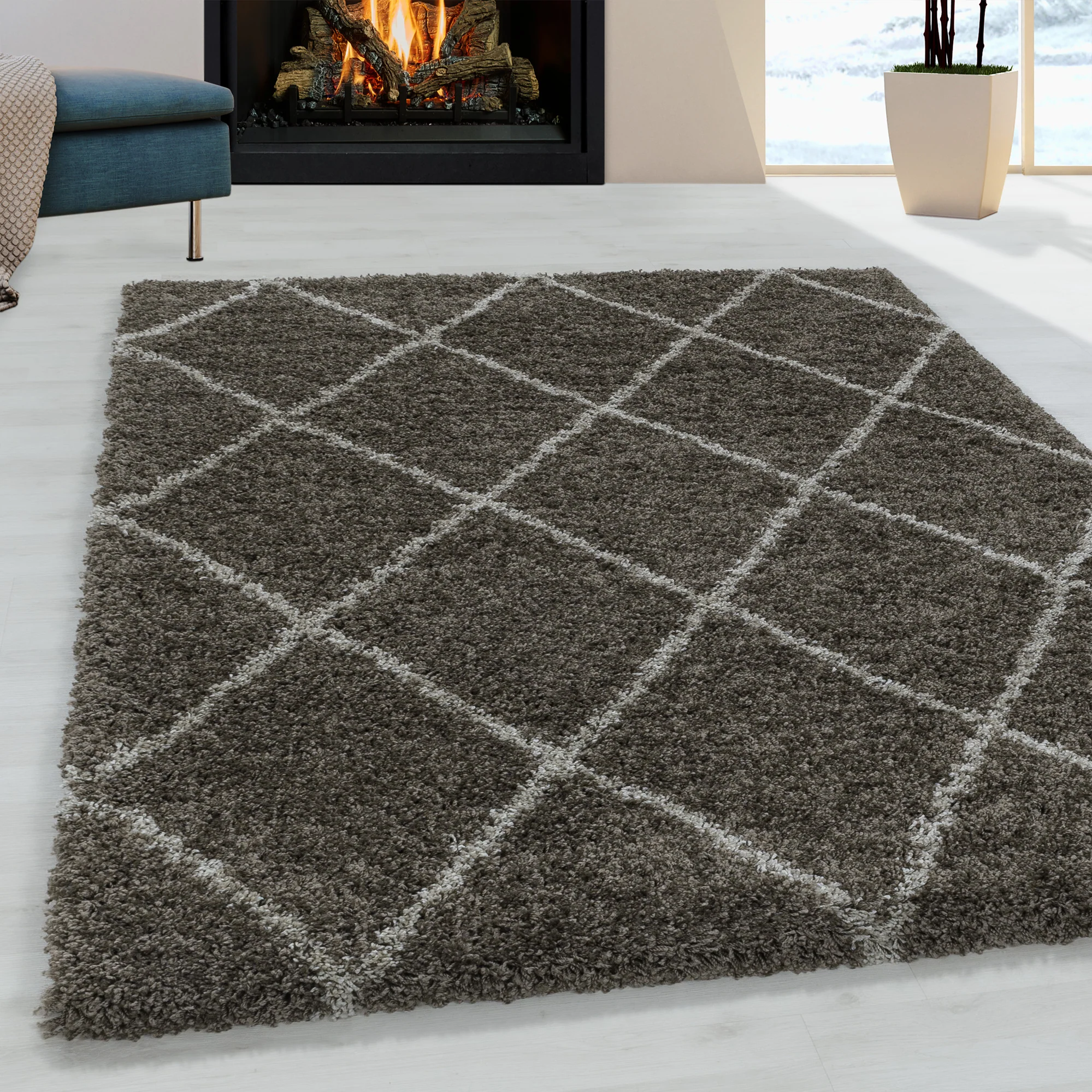 Hoogpolig Vloerkleed - Odin - Taupe - Image 2