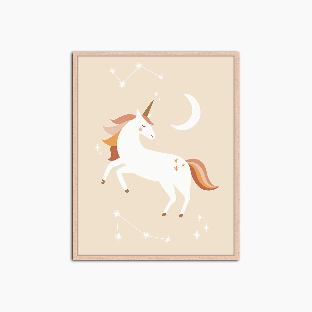 I Love Unicorns - Print Muurdecoratie