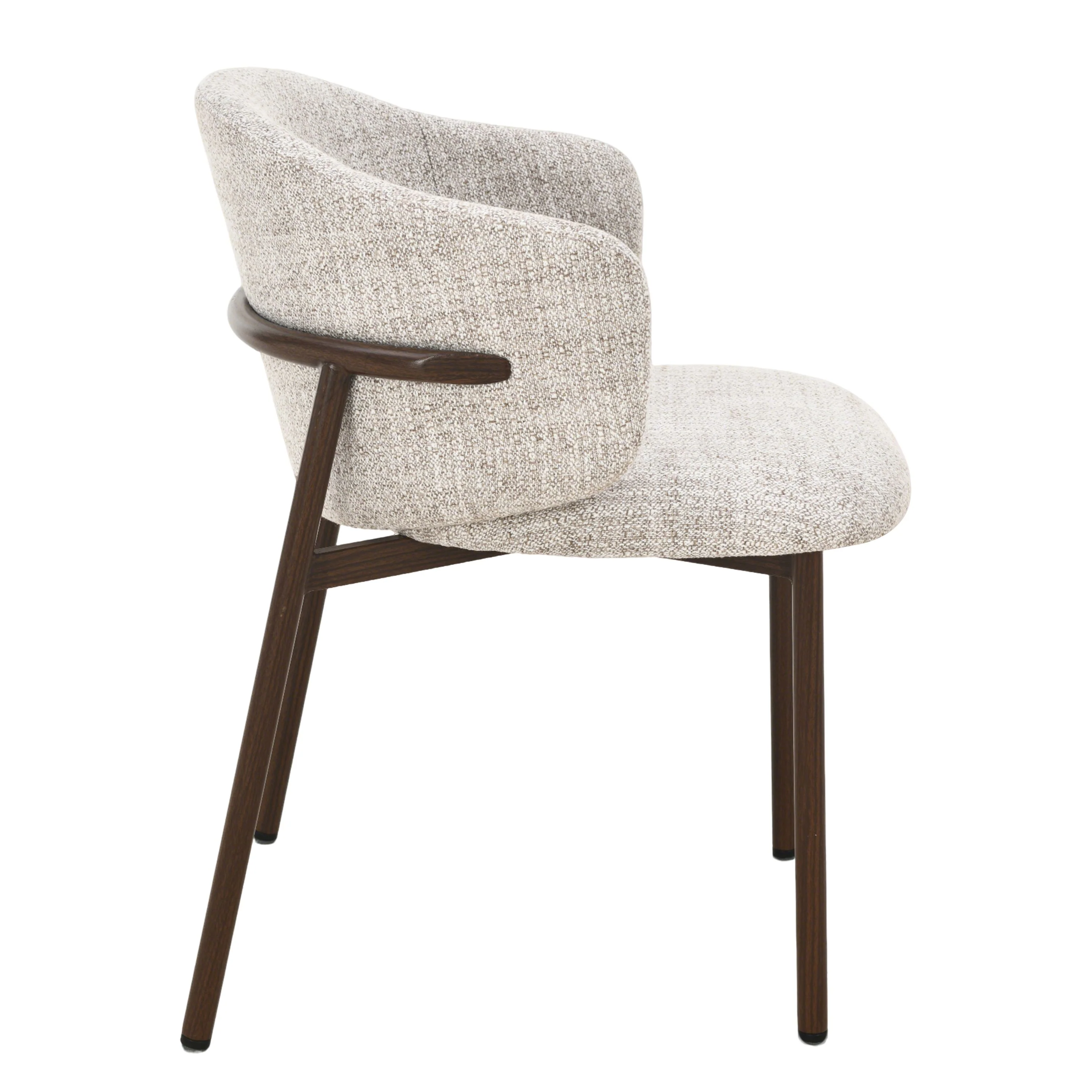 Jenna Eetkamerstoel - Beige - Walnoot Poten - Image 8