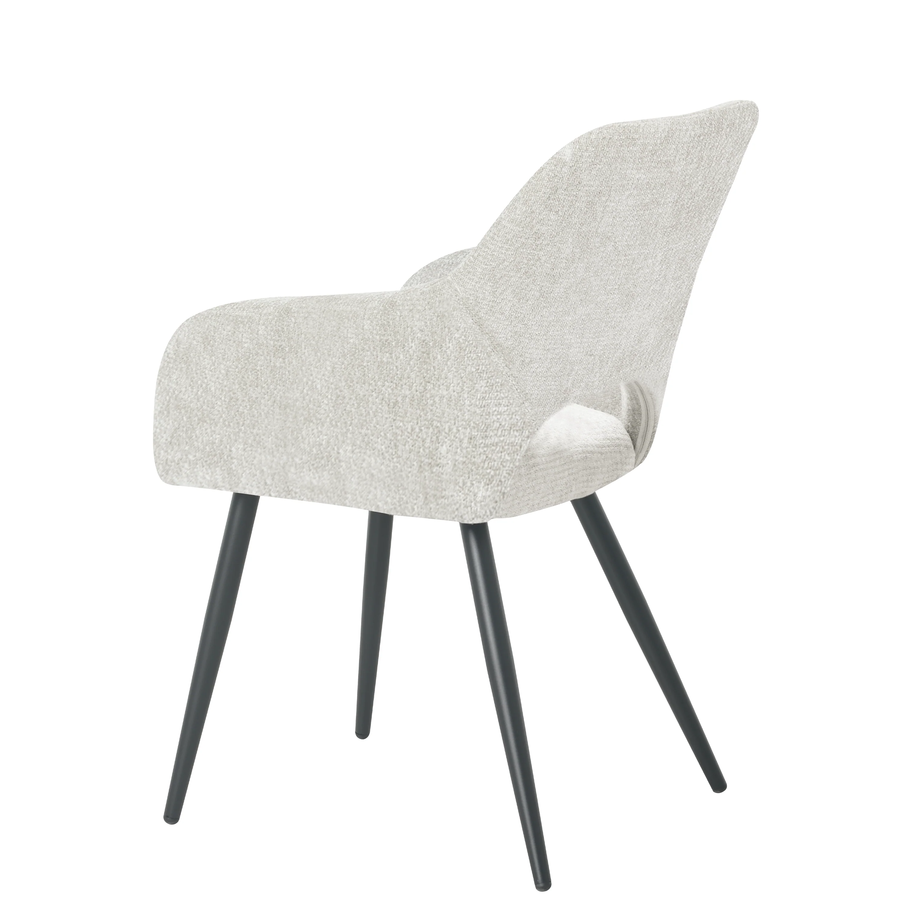 Jesper Eetkamerstoel - Off White - Chenille - Image 5