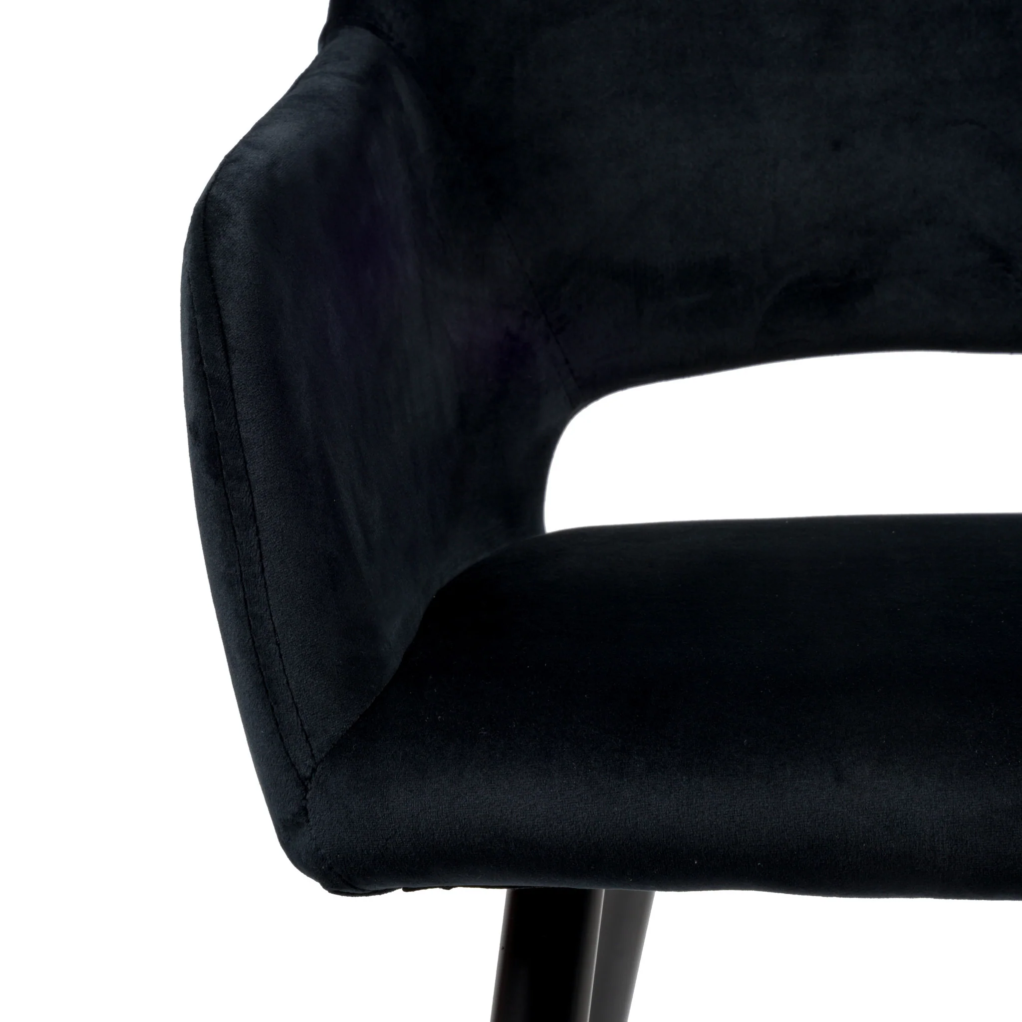 Jesper Eetkamerstoel - Zwart - Velvet - Image 3