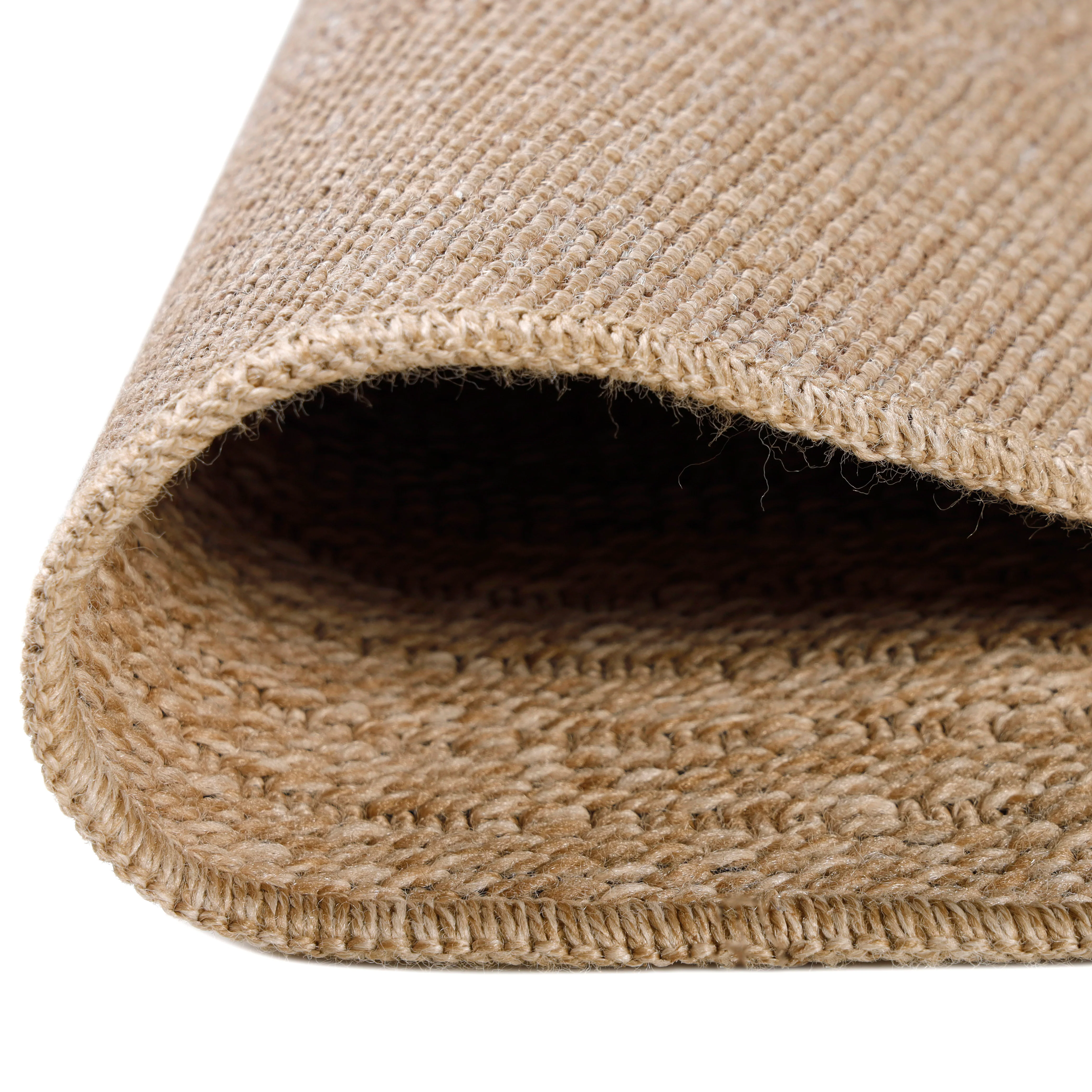 Jute Look Vloerkleed - Rond - Zwart - Image 5