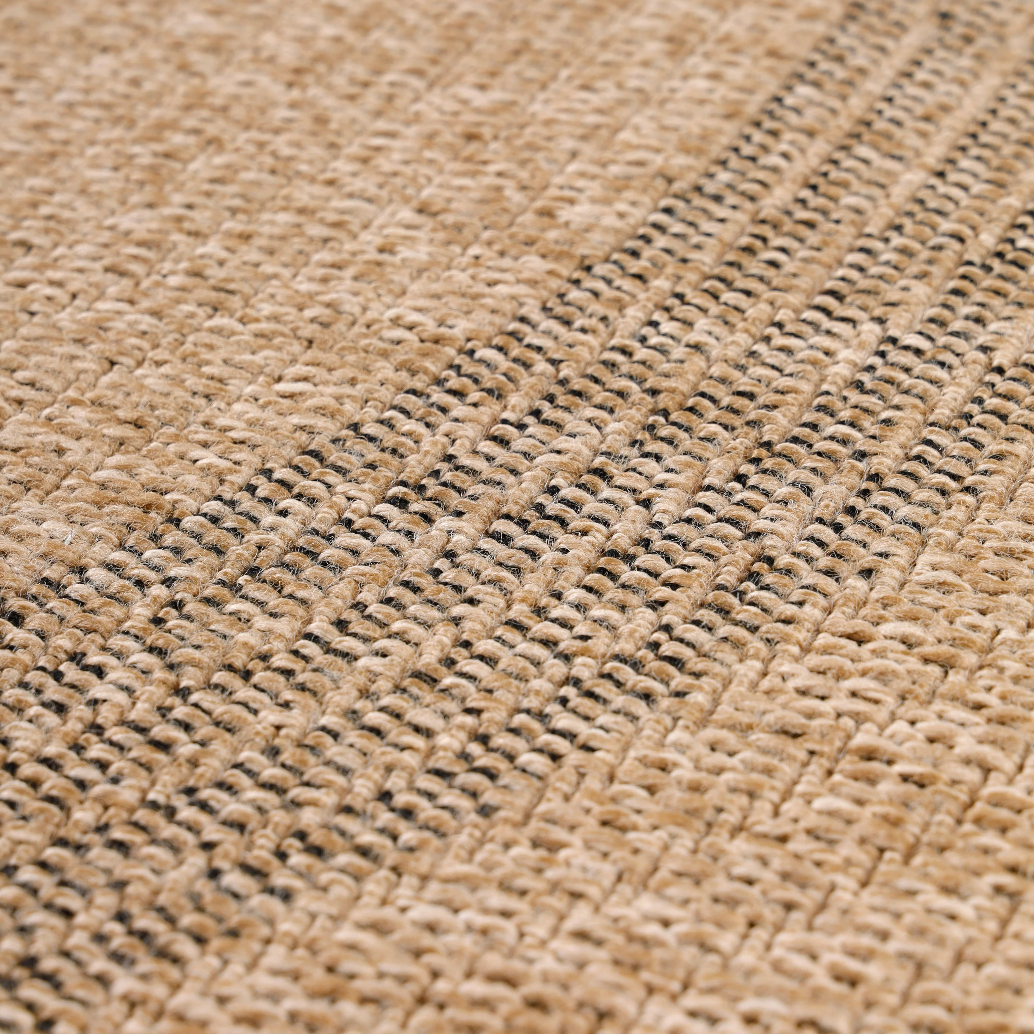 Jute Look Vloerkleed - Rond - Zwart - Image 6