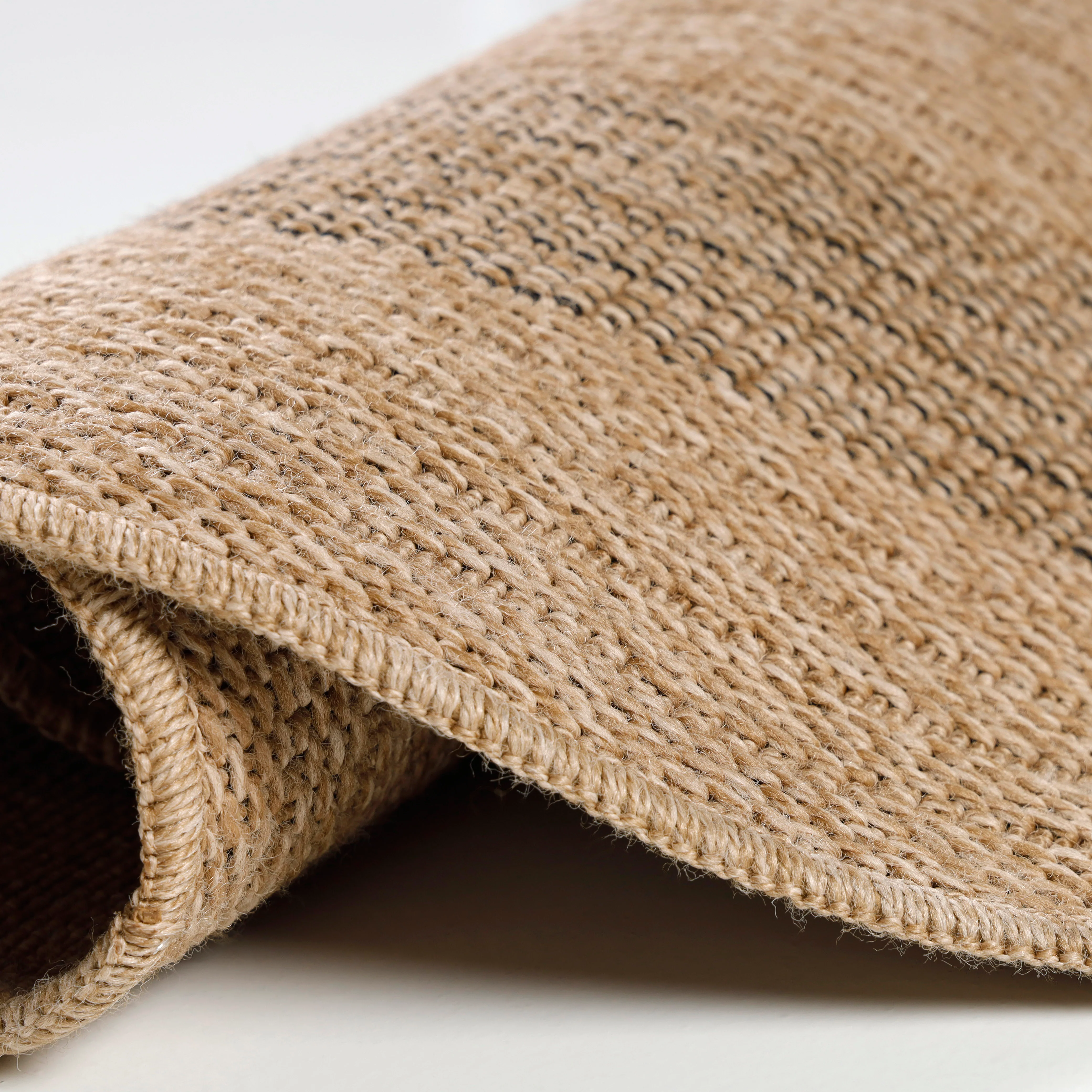 Jute Look Vloerkleed - Rond - Zwart - Image 7