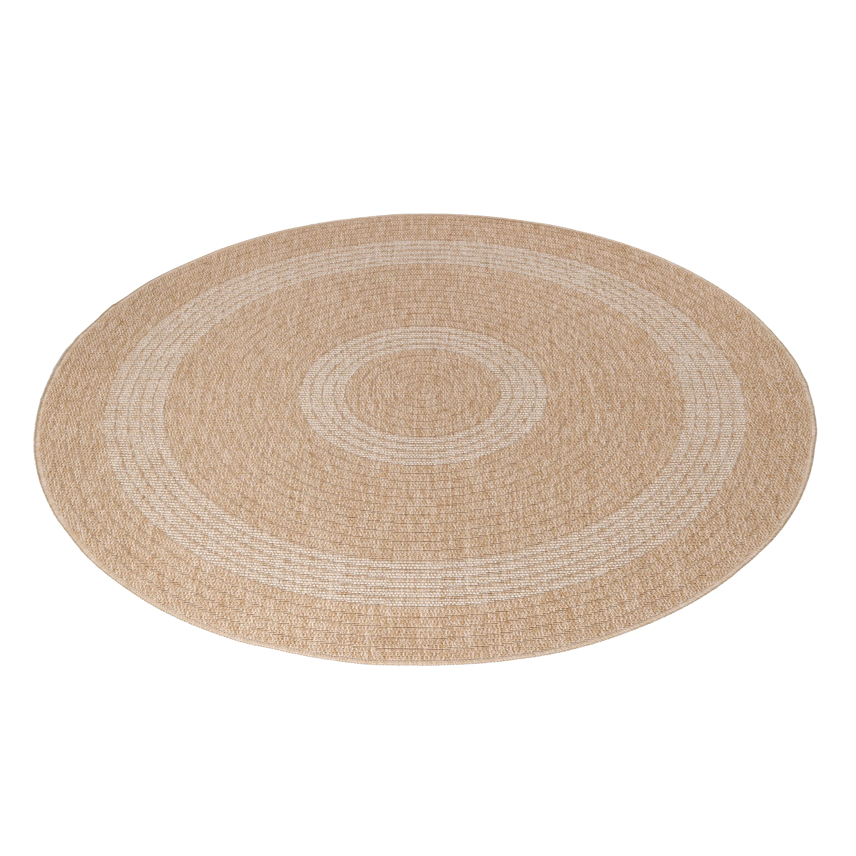 Jute Look Vloerkleed - Rond - Beige - Image 3