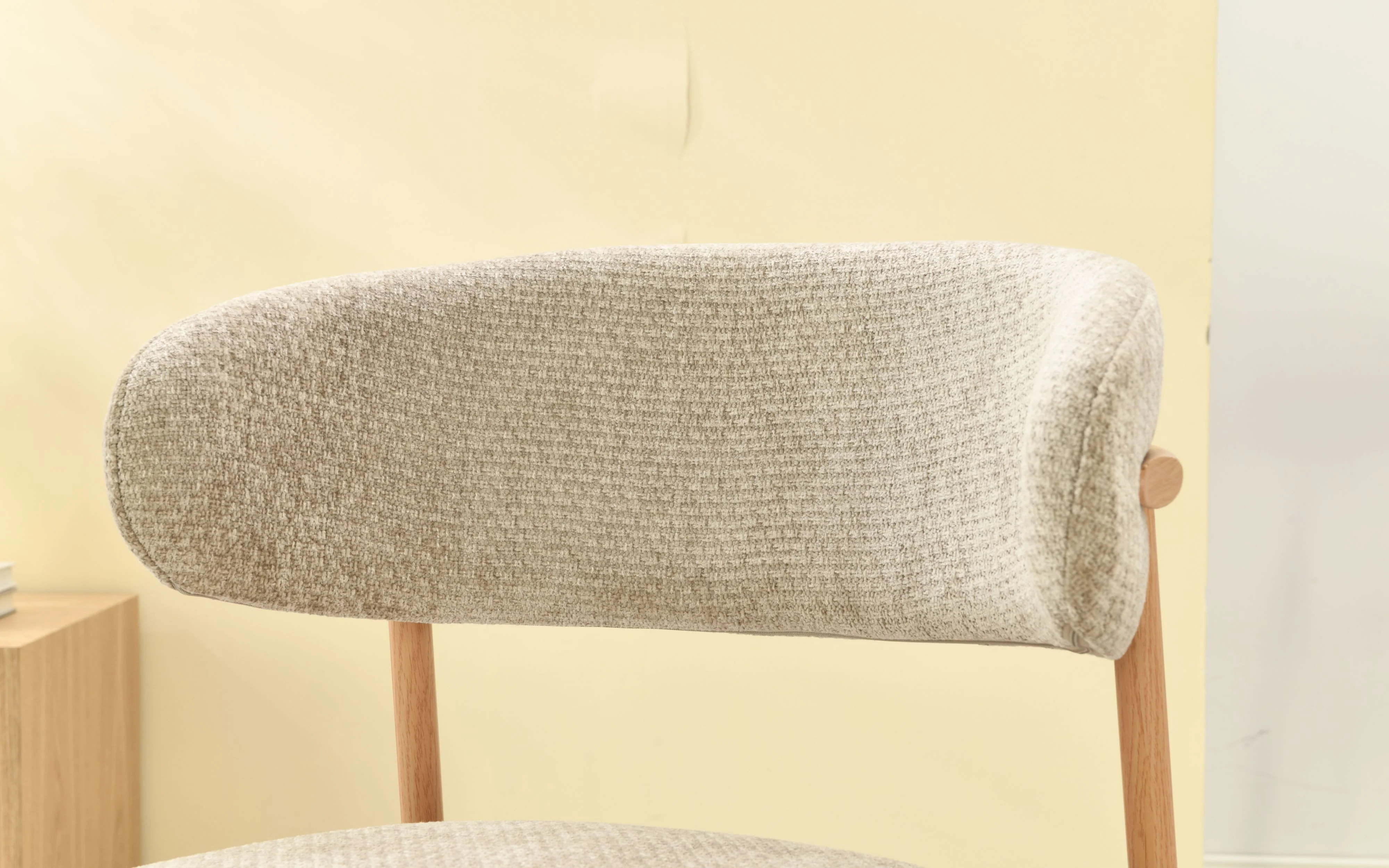 Kiara Eetkamerstoel - Beige Chenille - Naturel - Image 13