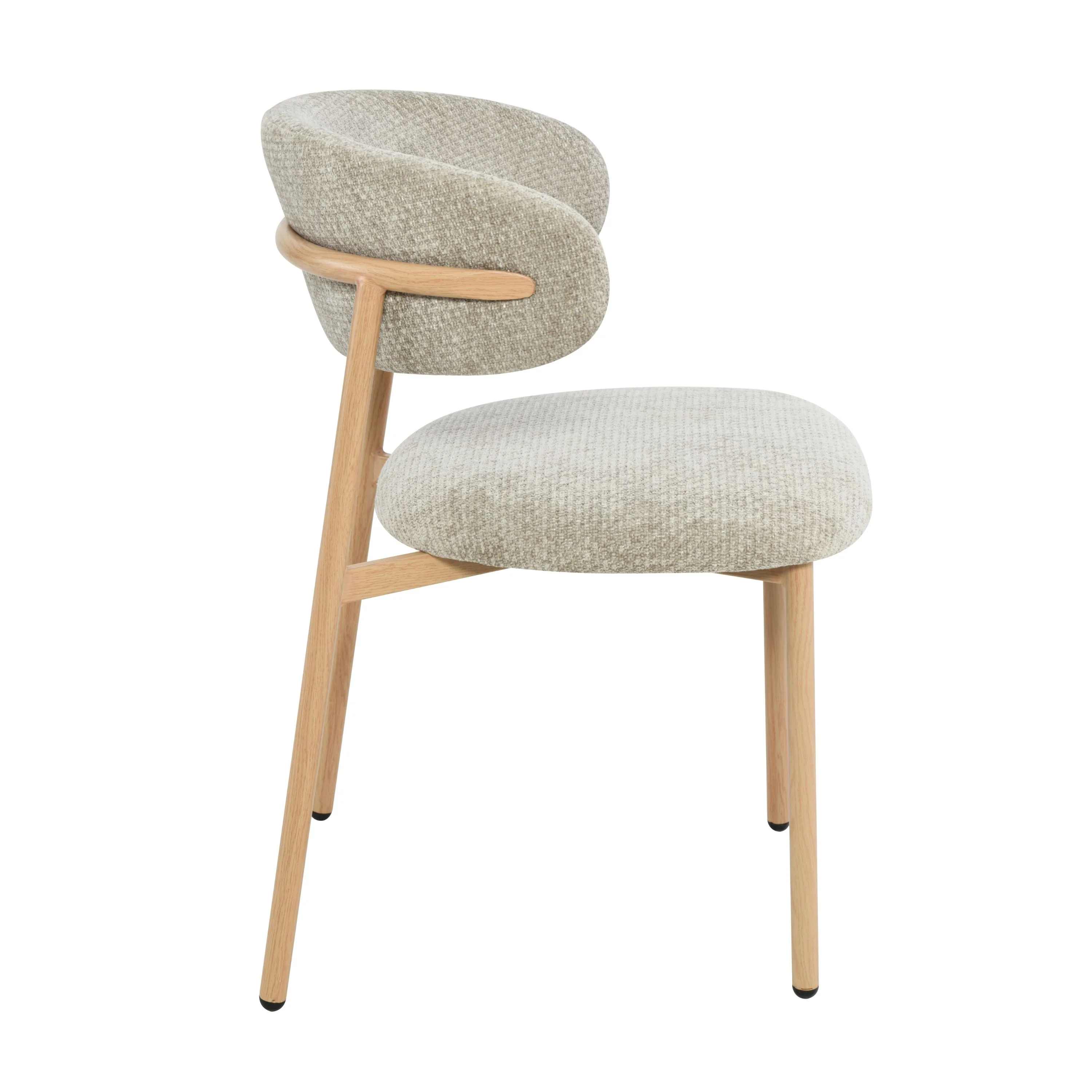 Kiara Eetkamerstoel - Beige Chenille - Naturel - Image 5