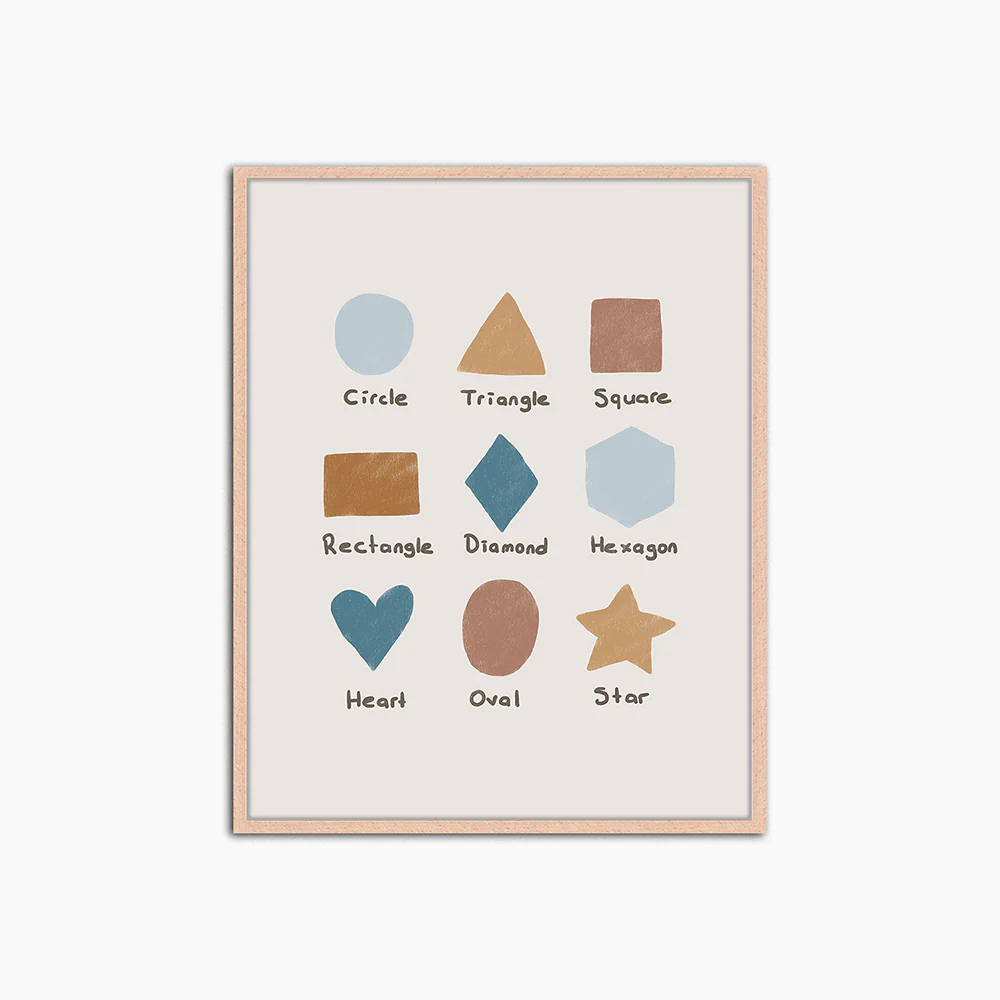 Learning Shapes - Print Muurdecoratie