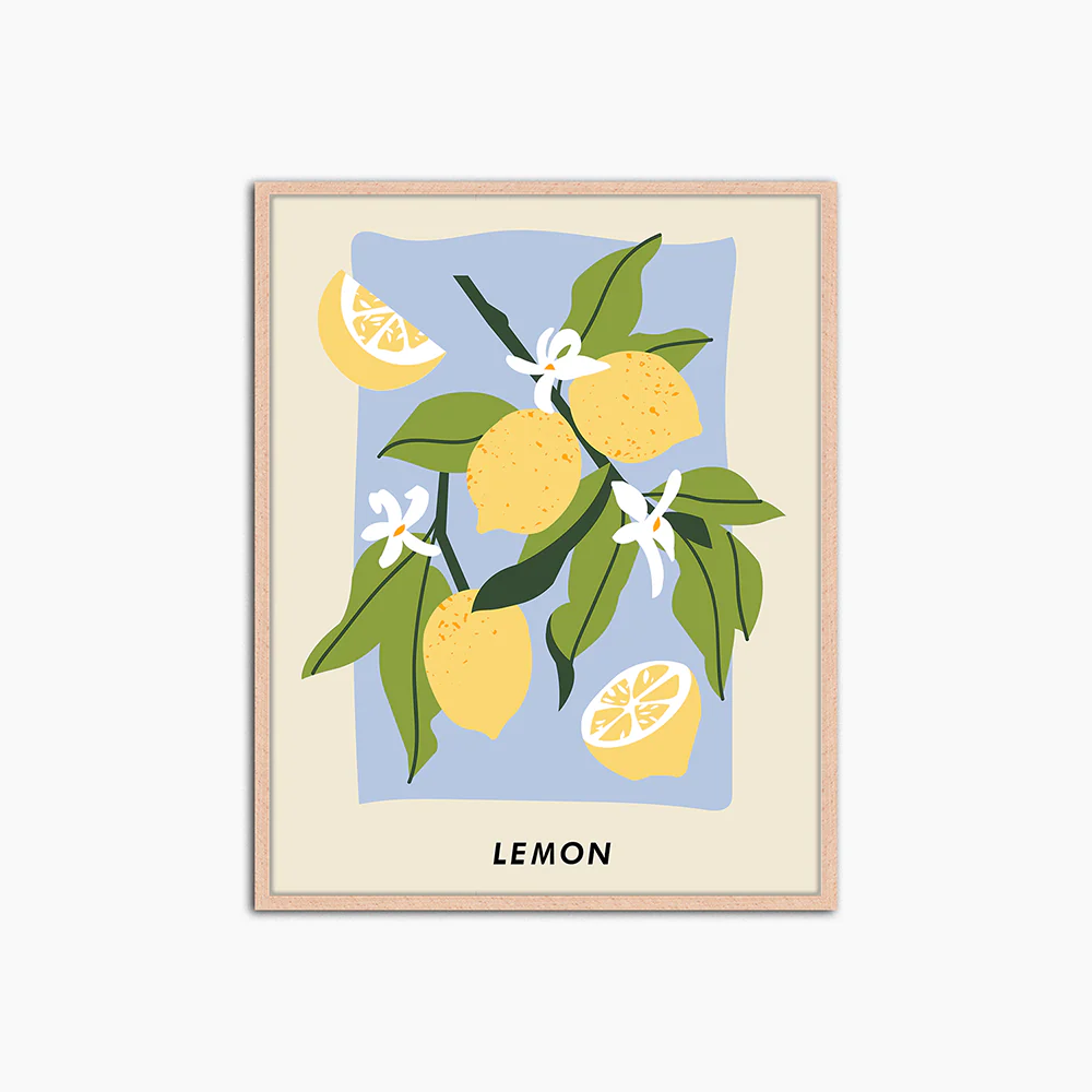 Lemon - Print Muurdecoratie