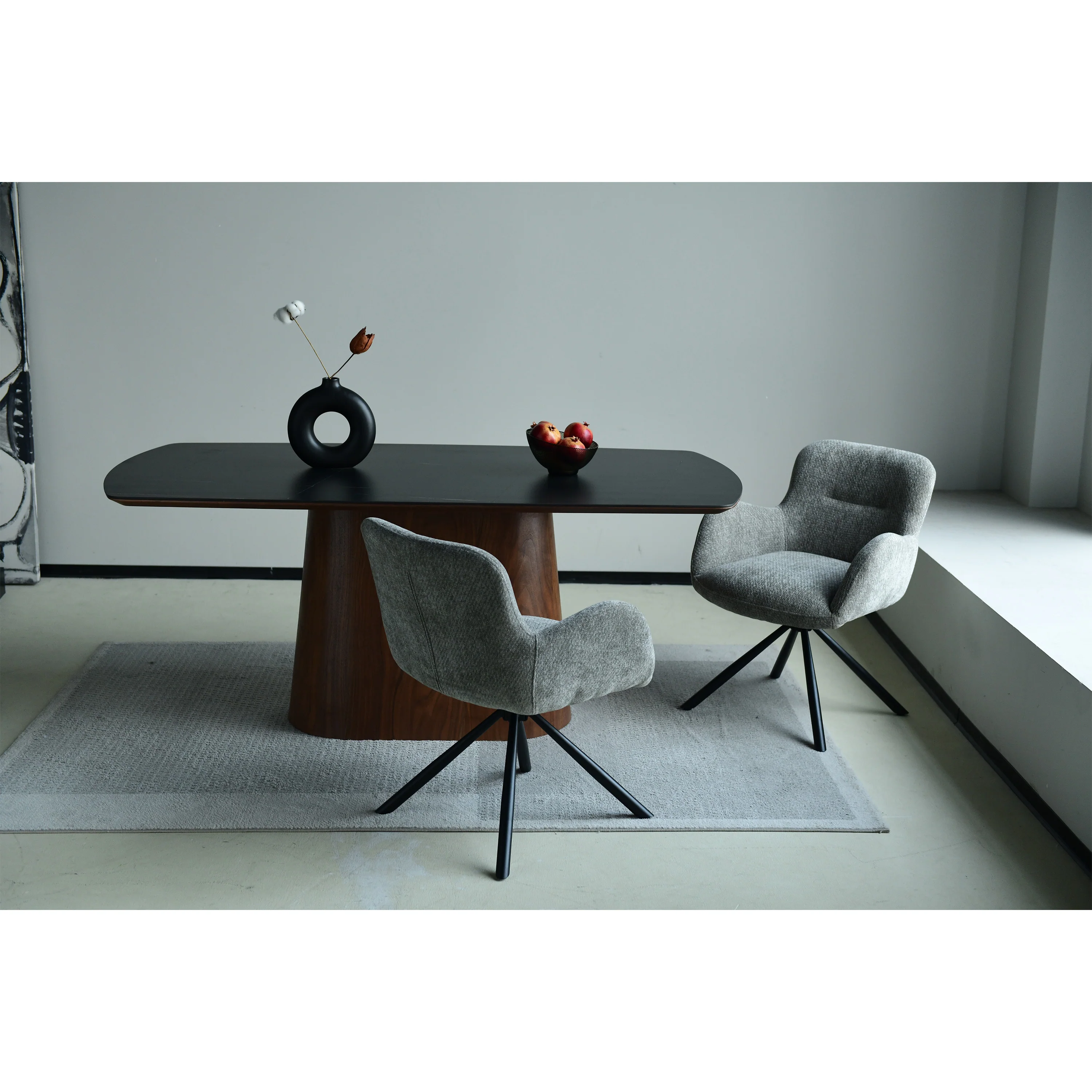Leta Draaistoel - Grijs - Chenille - Image 7