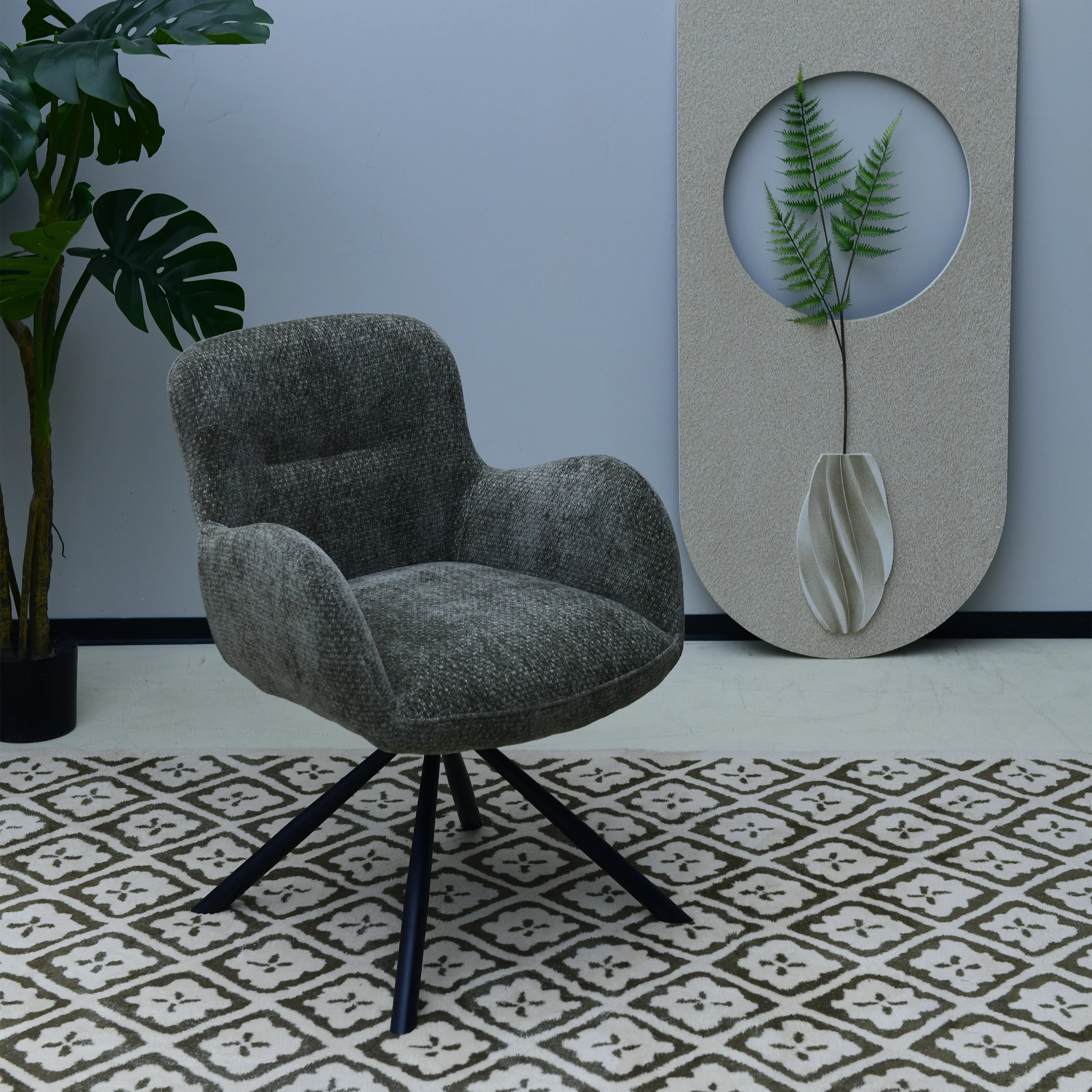 Leta Draaistoel - Khaki - Chenille - Image 2