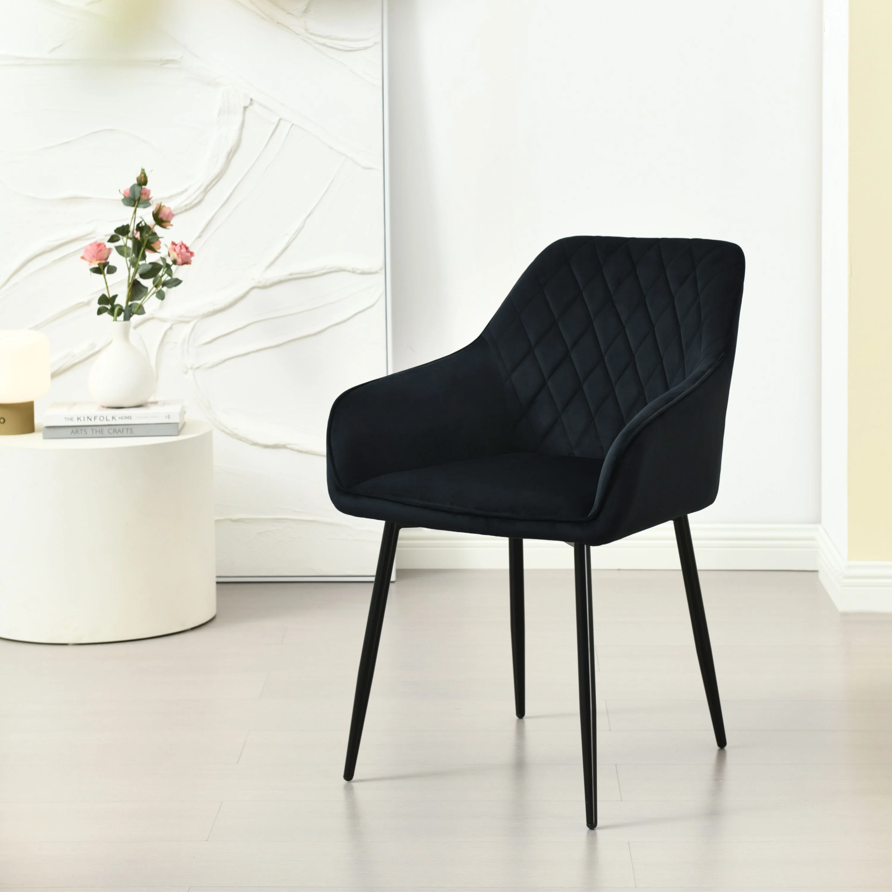 Mila Eetkamerstoel - Zwart - Velours - Image 2