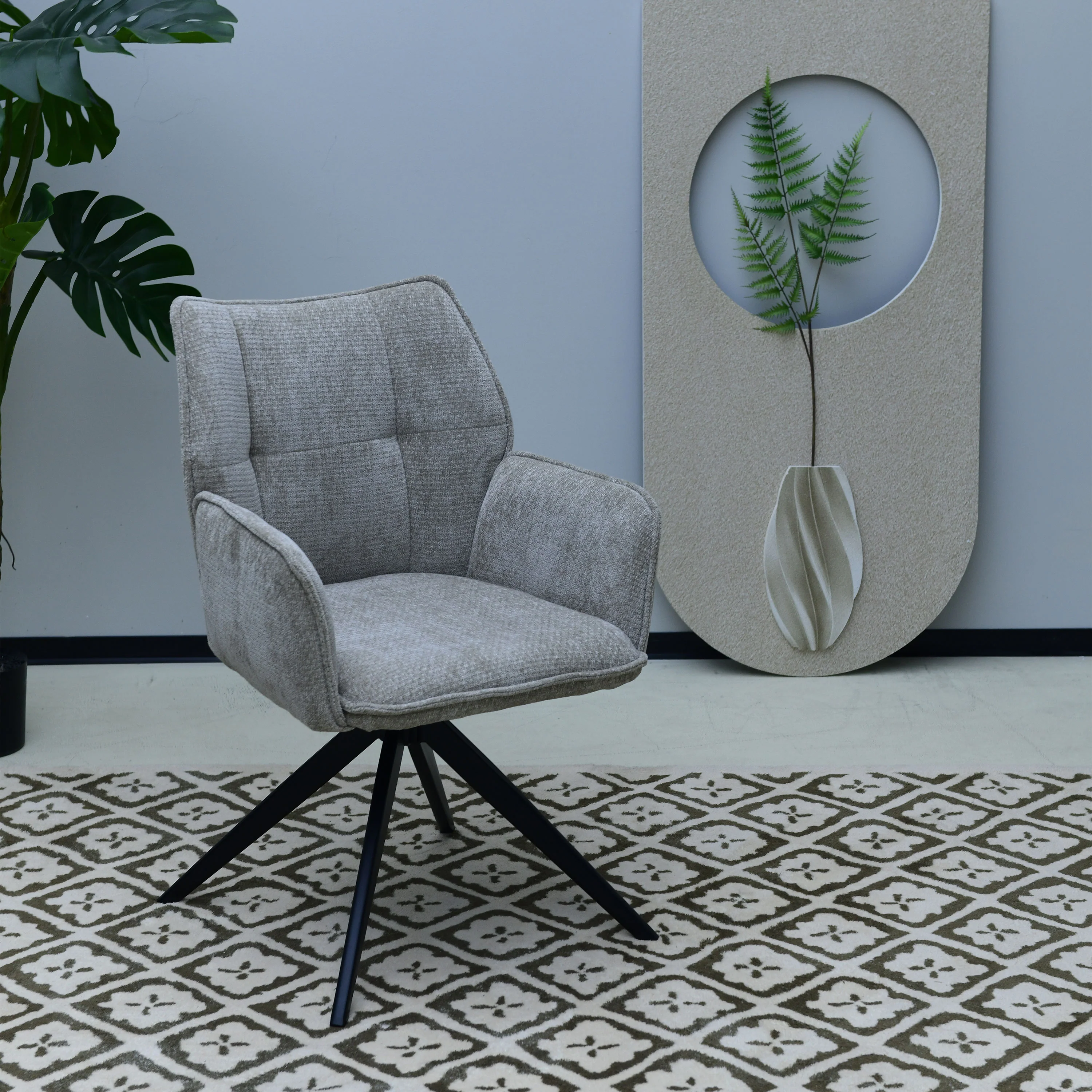 Nala Draaistoel - Beige - Chenille - Image 8