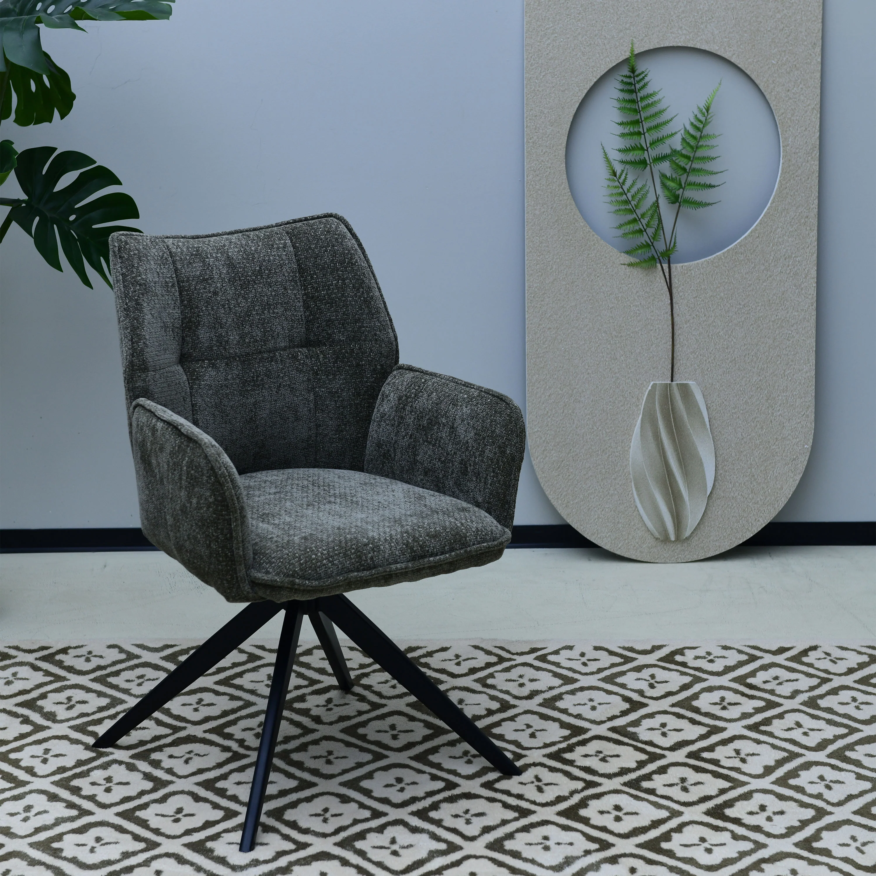 Nala Draaistoel - Khaki - Chenille - Image 2