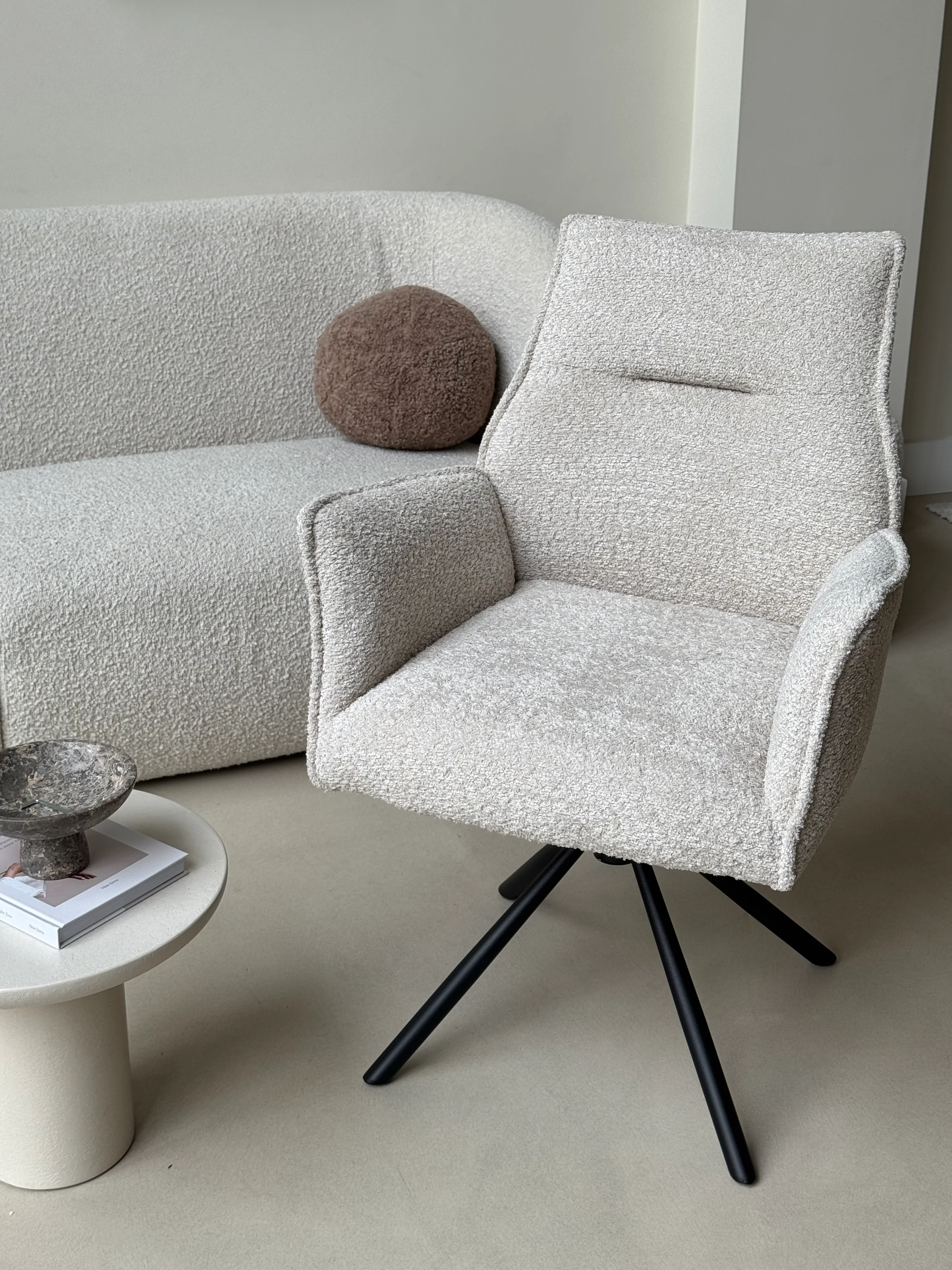Nora Draaistoel - Beige - Chenille - Image 2