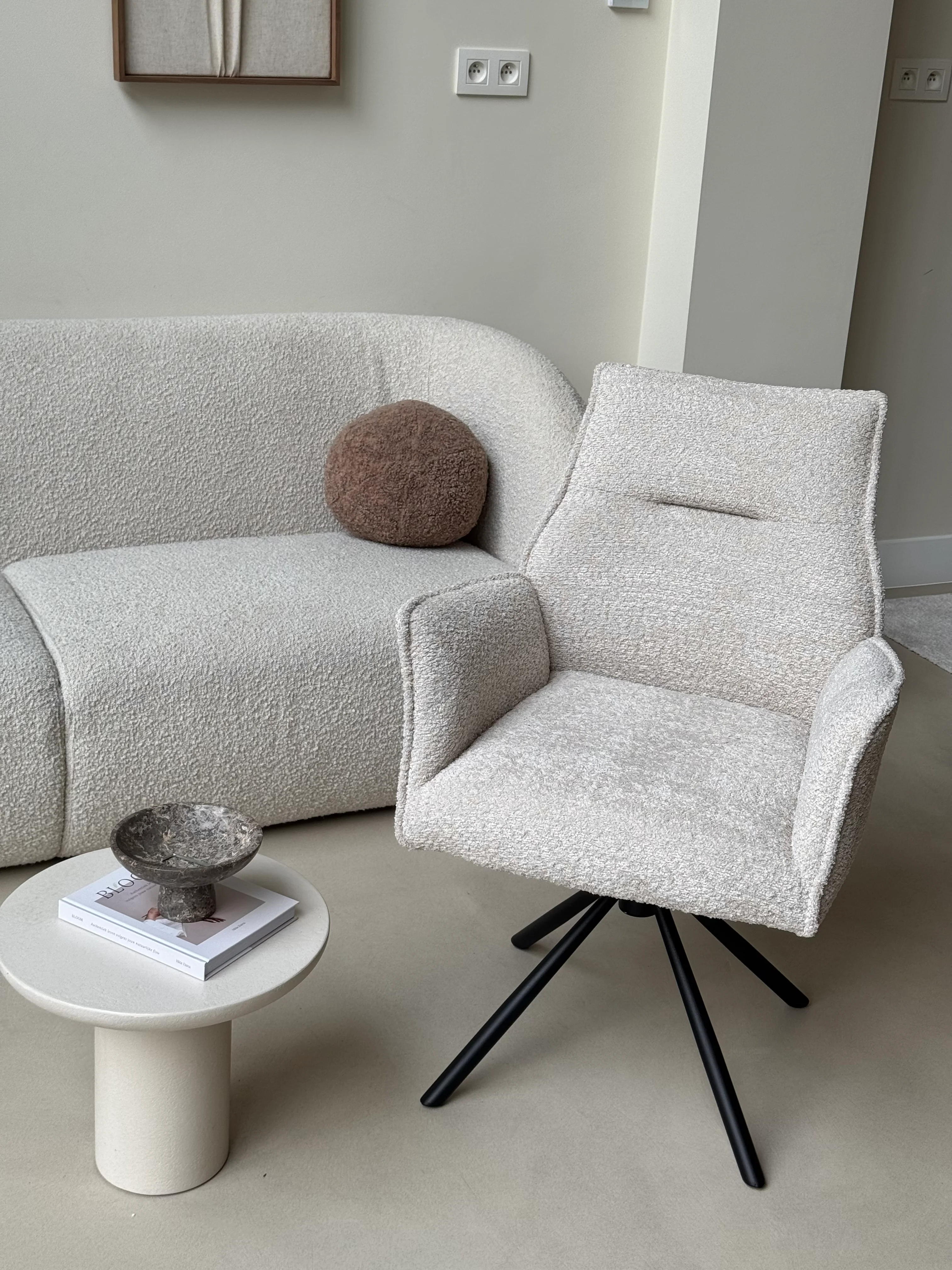 Nora Draaistoel - Beige - Chenille - Image 8