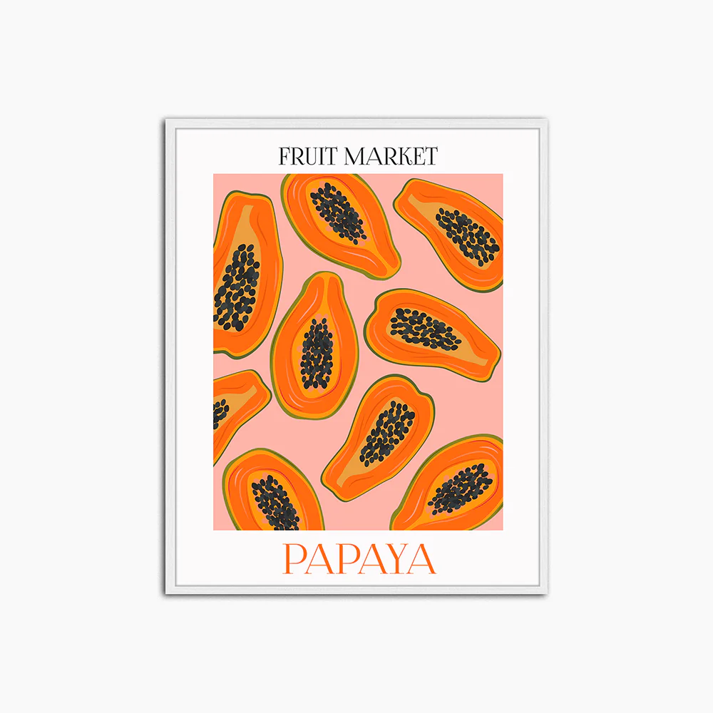 Papaya Fruit Market - Print Muurdecoratie