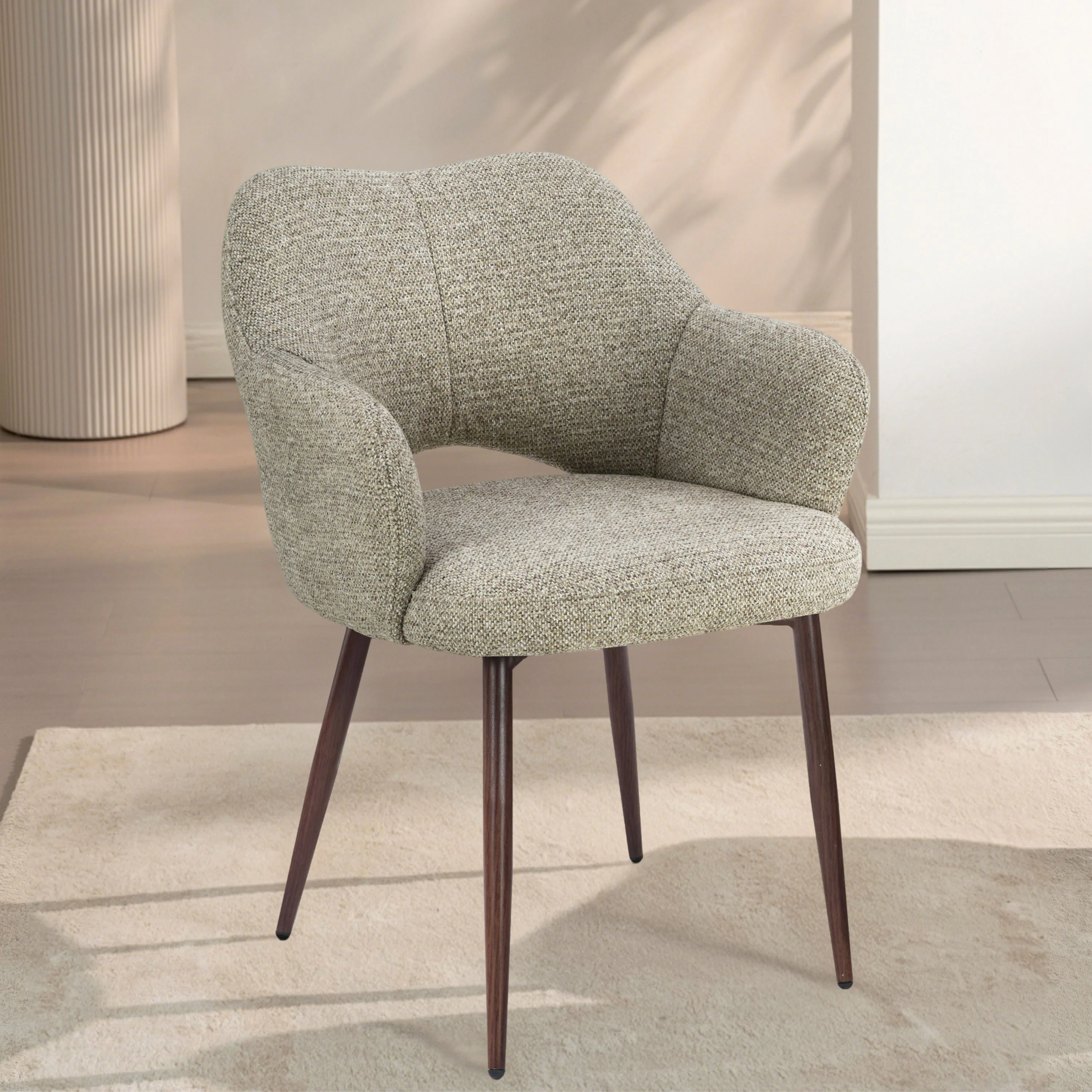 Robbie  Eetkamerstoel - Beige Walnoot - Image 7