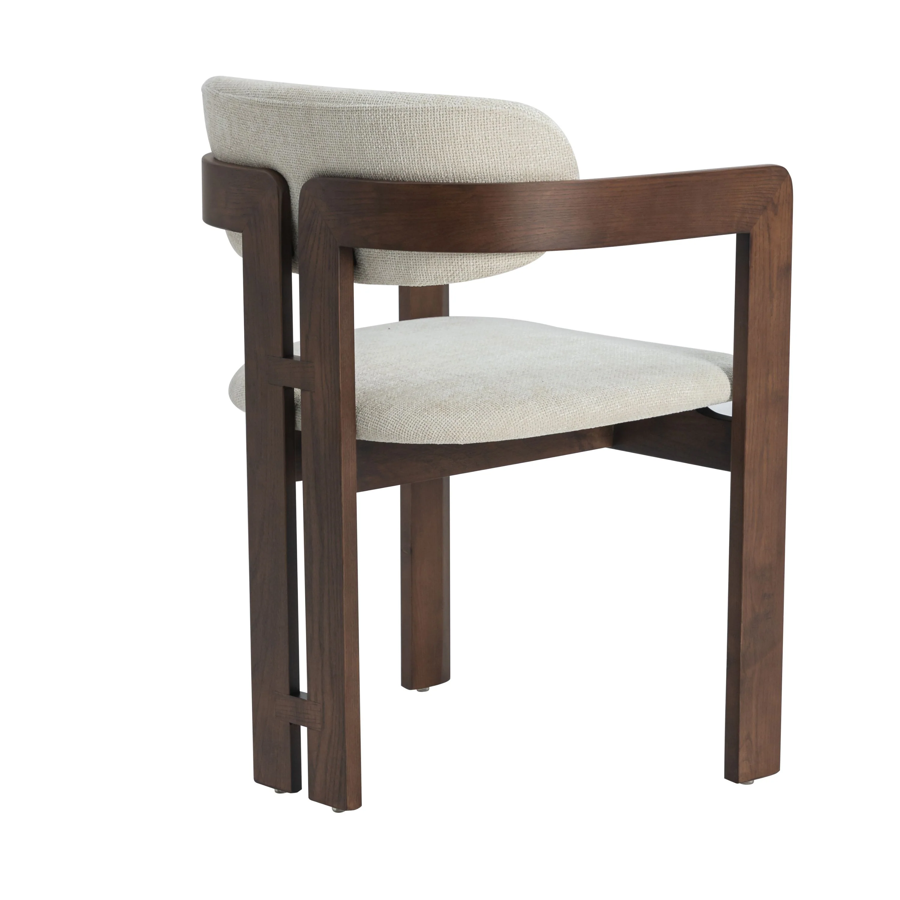 Romeo Walnoot Eetkamerstoel - Beige - Image 2